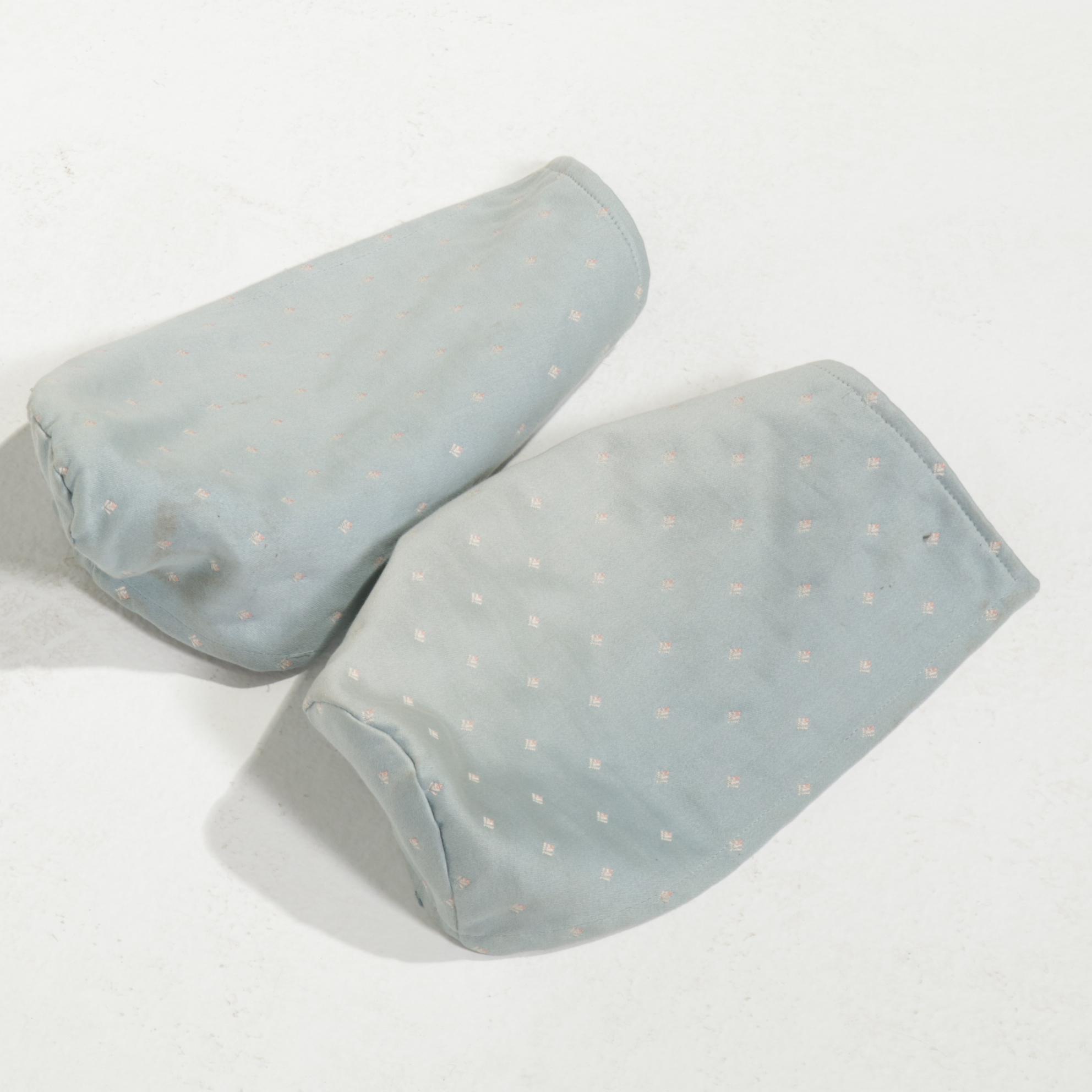 Crewel-Print and Button-Tufted Swivel Chair with Skirted Boudoir Chair