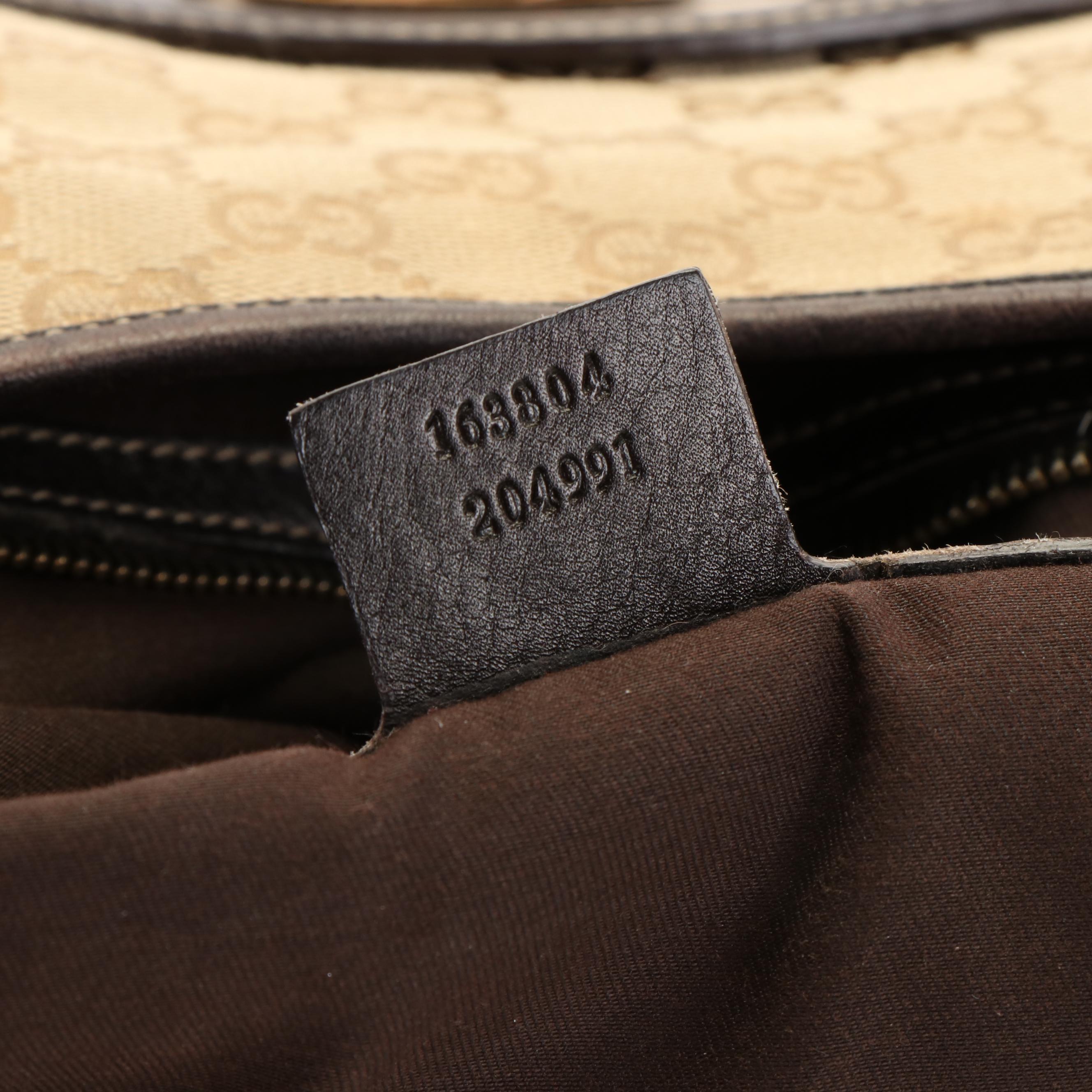 Gucci Bridle Bit 85th Anniversary Monogram Canvas Hobo Bag