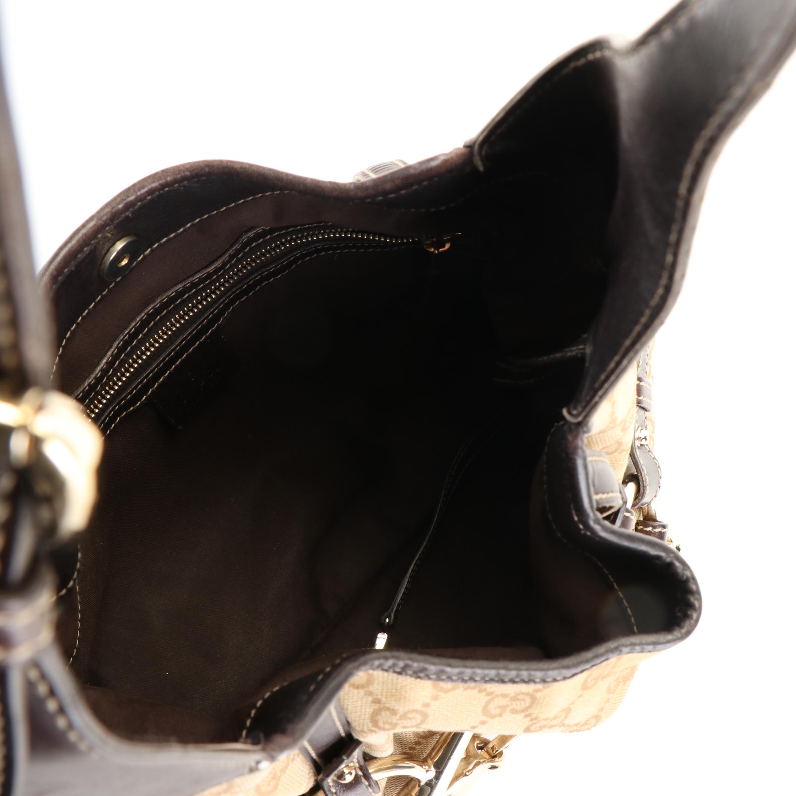 Gucci Bridle Bit 85th Anniversary Monogram Canvas Hobo Bag