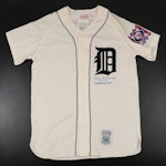 Charlie Gehringer Signed Cooperstown Collection Detroit Tigers Baseball Jersey