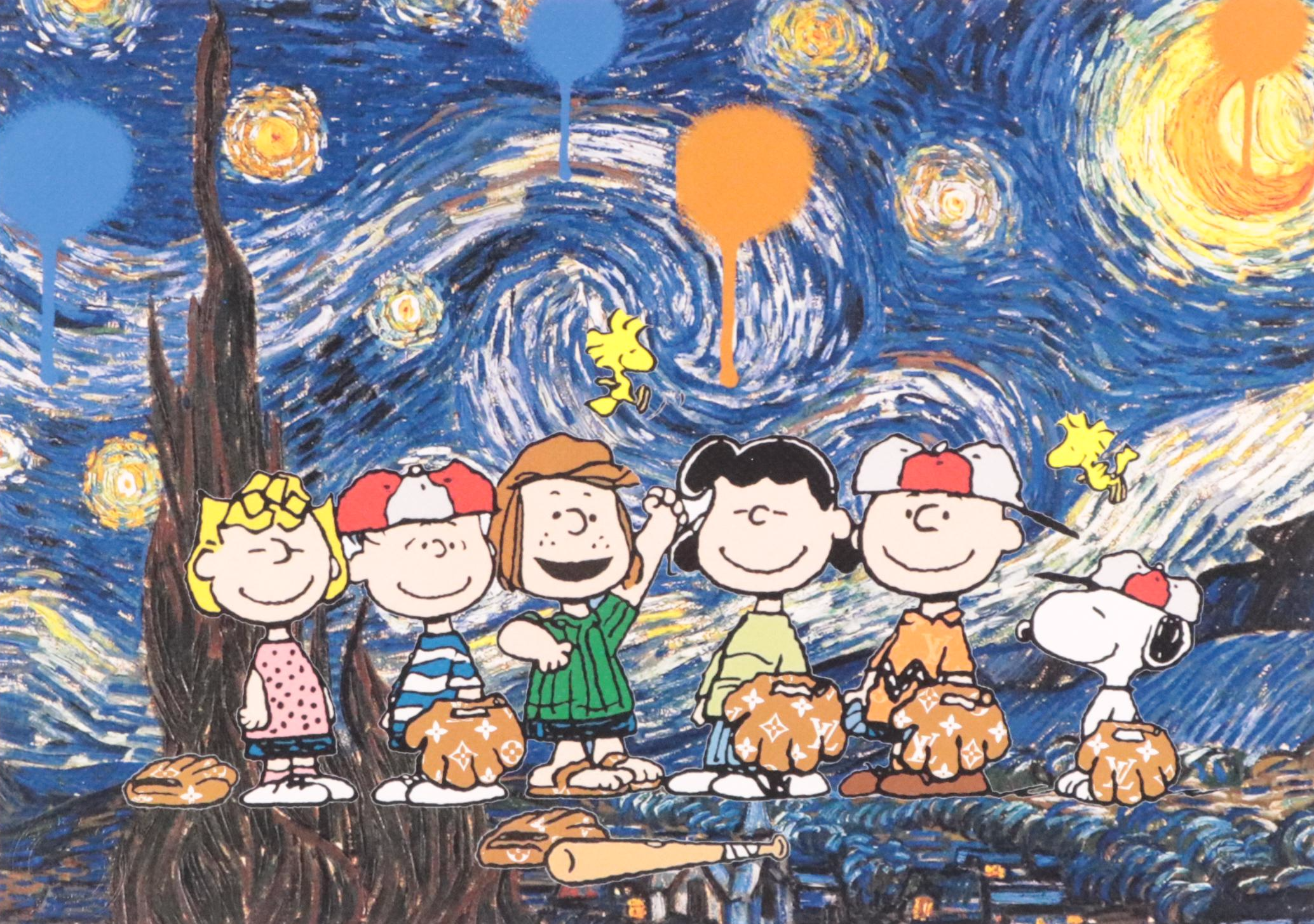 Death NYC Pop Art Giclée of Charlie Brown x Van Gogh, 2022