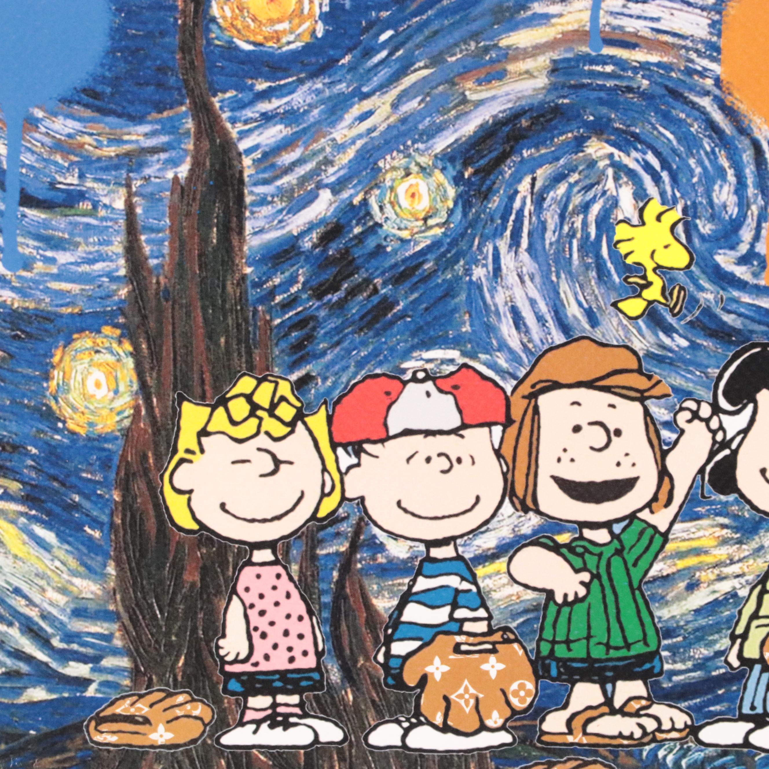 Death NYC Pop Art Giclée of Charlie Brown x Van Gogh, 2022