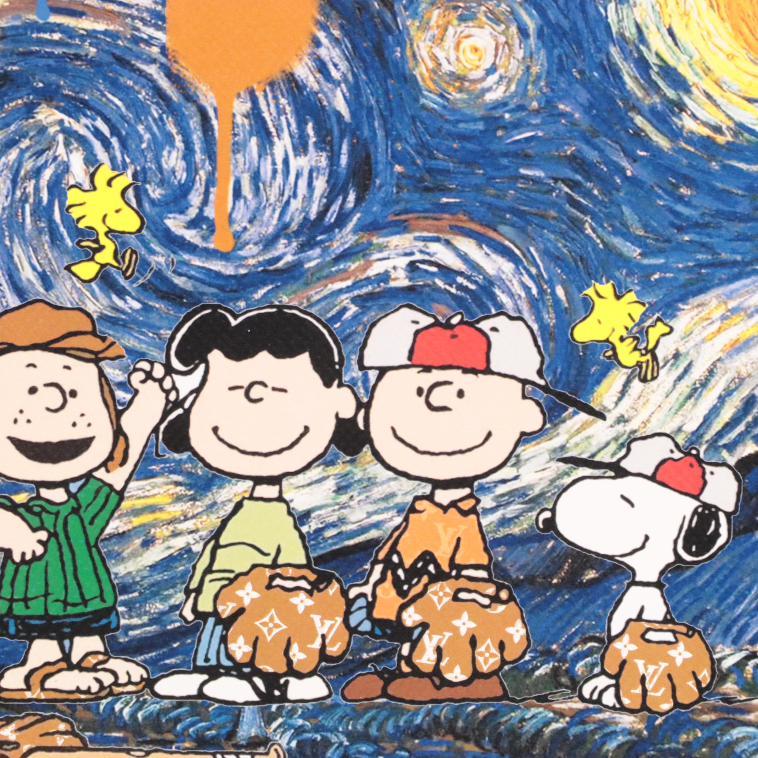 Death NYC Pop Art Giclée of Charlie Brown x Van Gogh, 2022