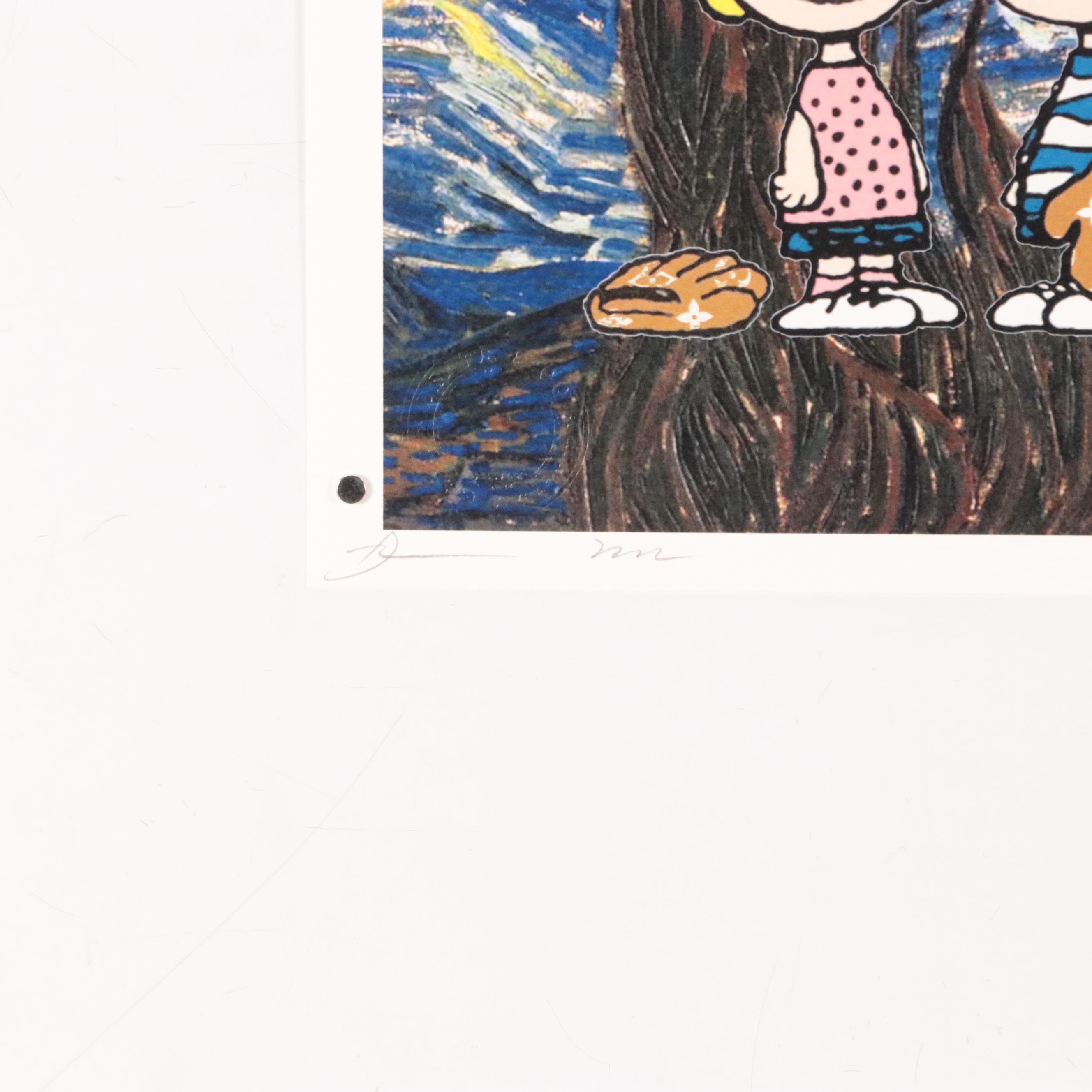 Death NYC Pop Art Giclée of Charlie Brown x Van Gogh, 2022
