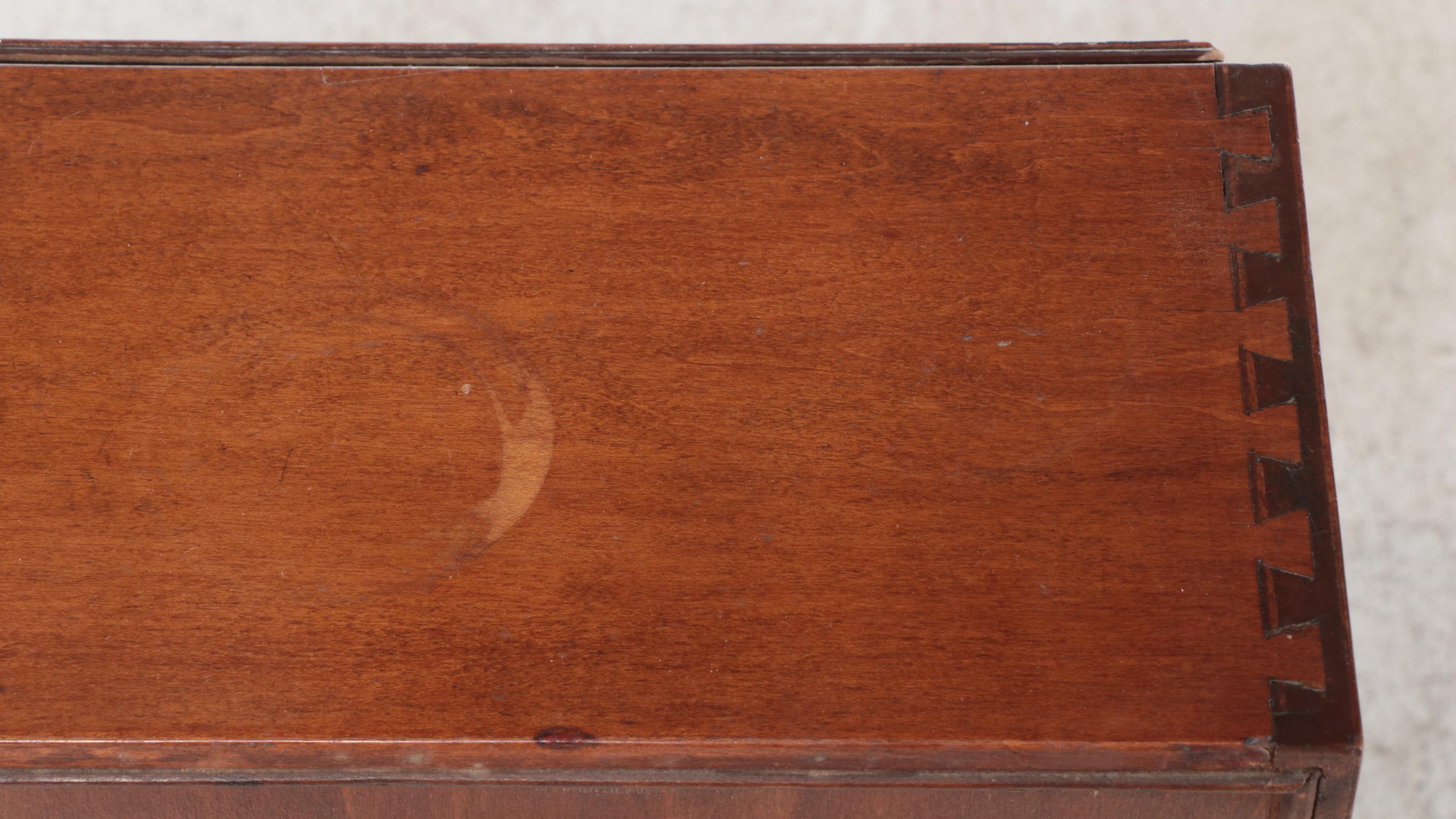 Queen Anne Style Tiger Maple Slant Front Desk-on-Stand, 20th Century