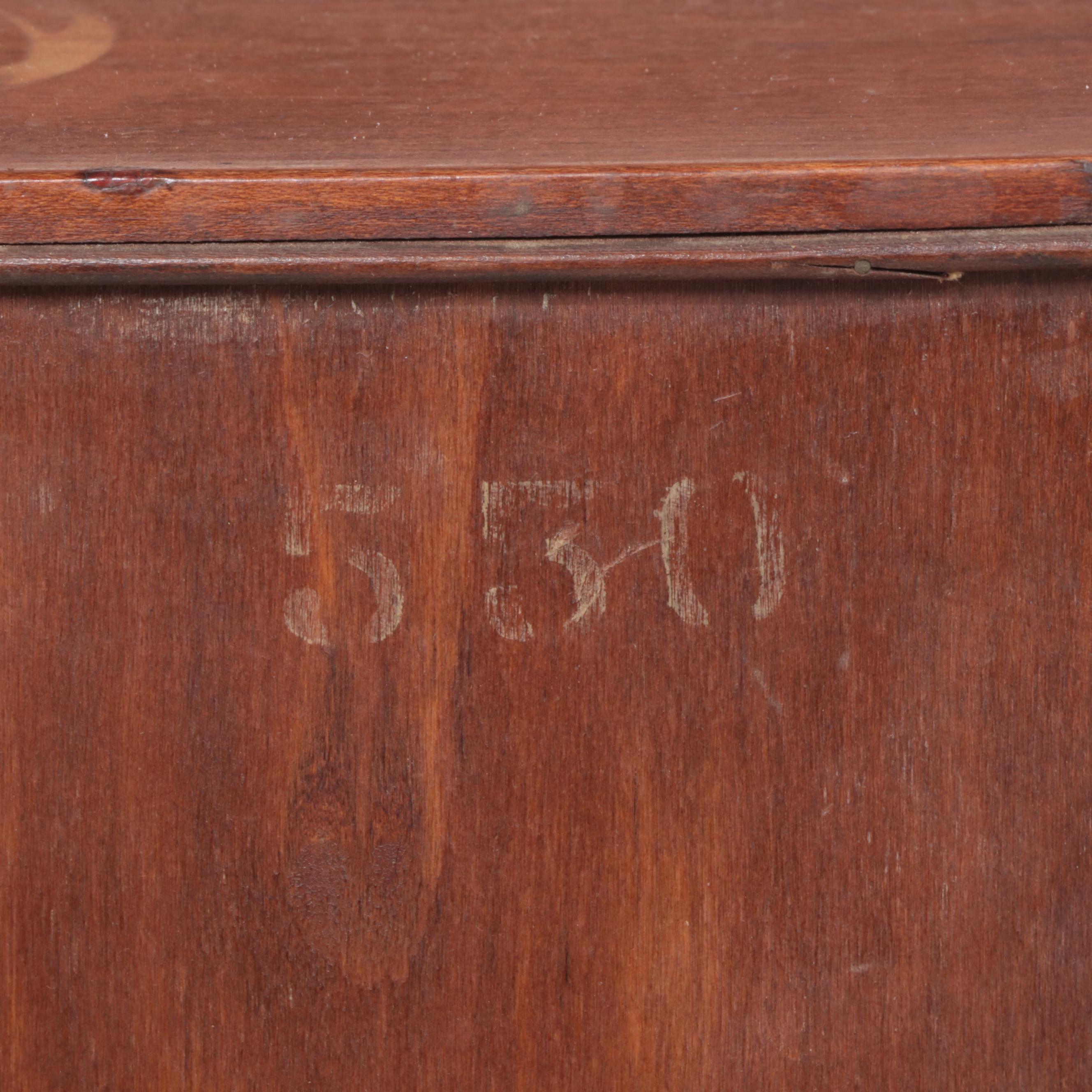 Queen Anne Style Tiger Maple Slant Front Desk-on-Stand, 20th Century