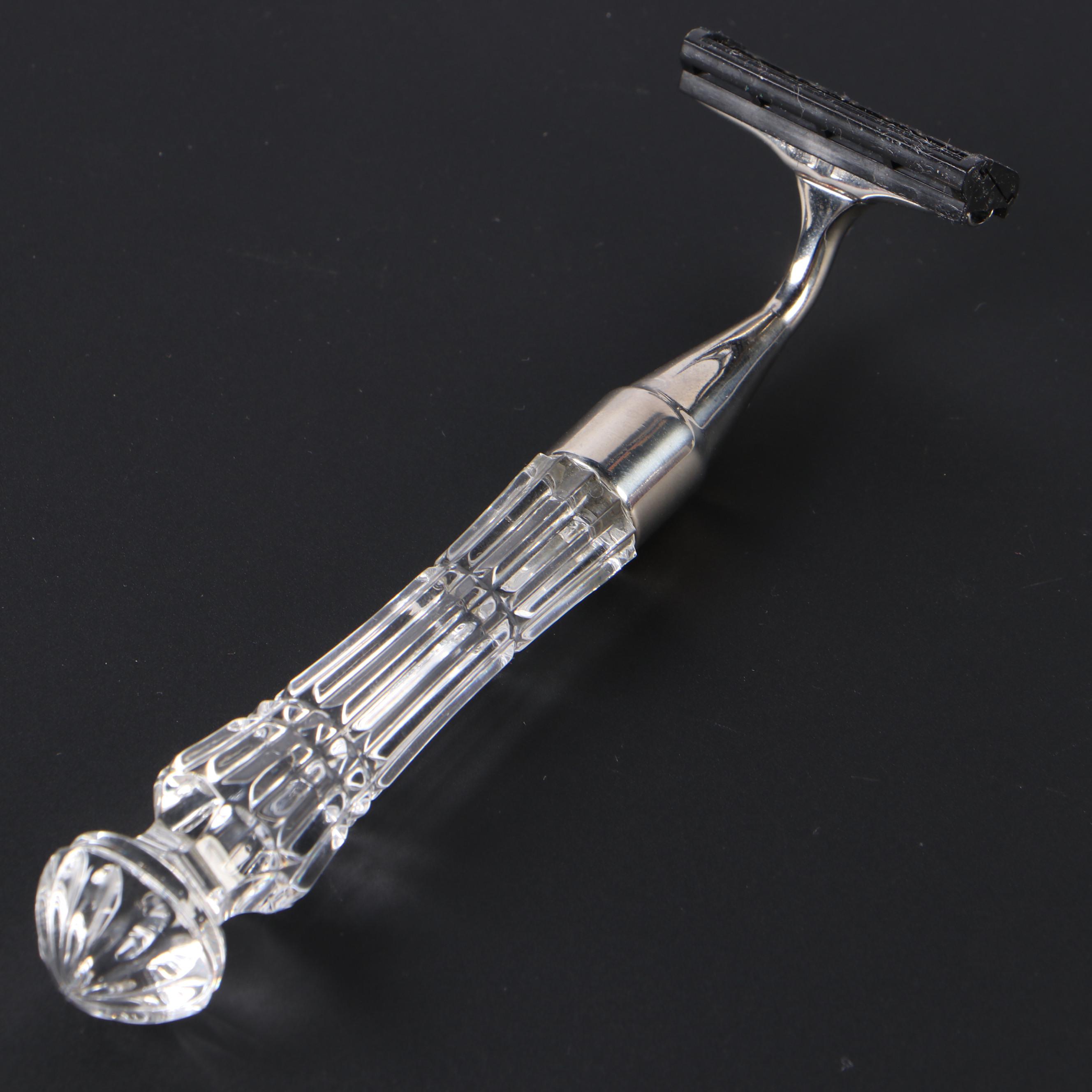 Waterford Crystal Stainless Steel Blade Razor with Crystal Handle