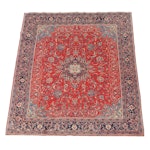7'9 x 10'2 Hand-Knotted Persian Mashad Area Rug