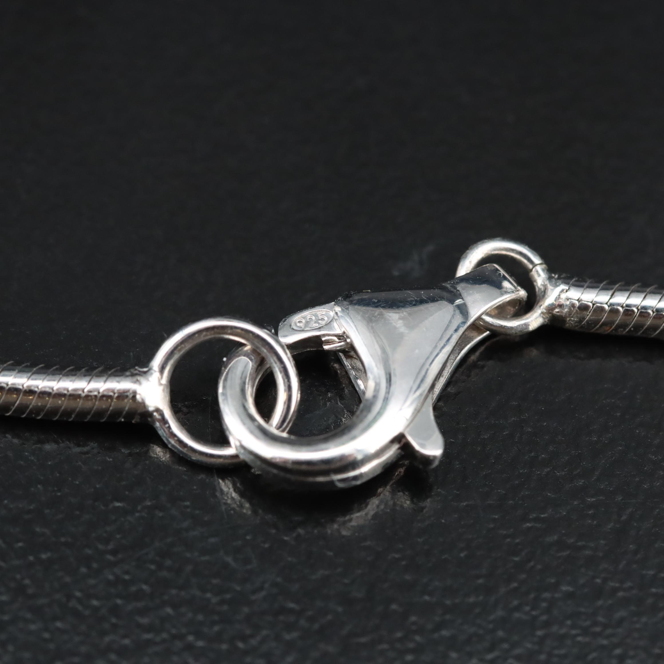 Carl Blackburn Sterling Diamond Necklace with 18K Accents