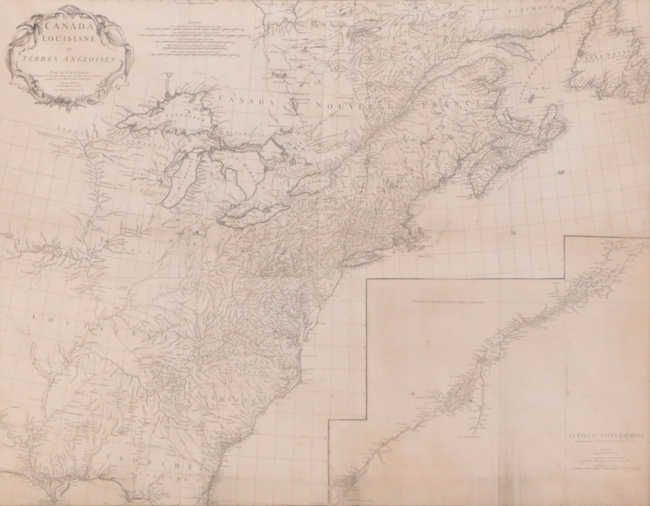 18th Century Jean-Baptiste Bourguignon d'Anville Map
