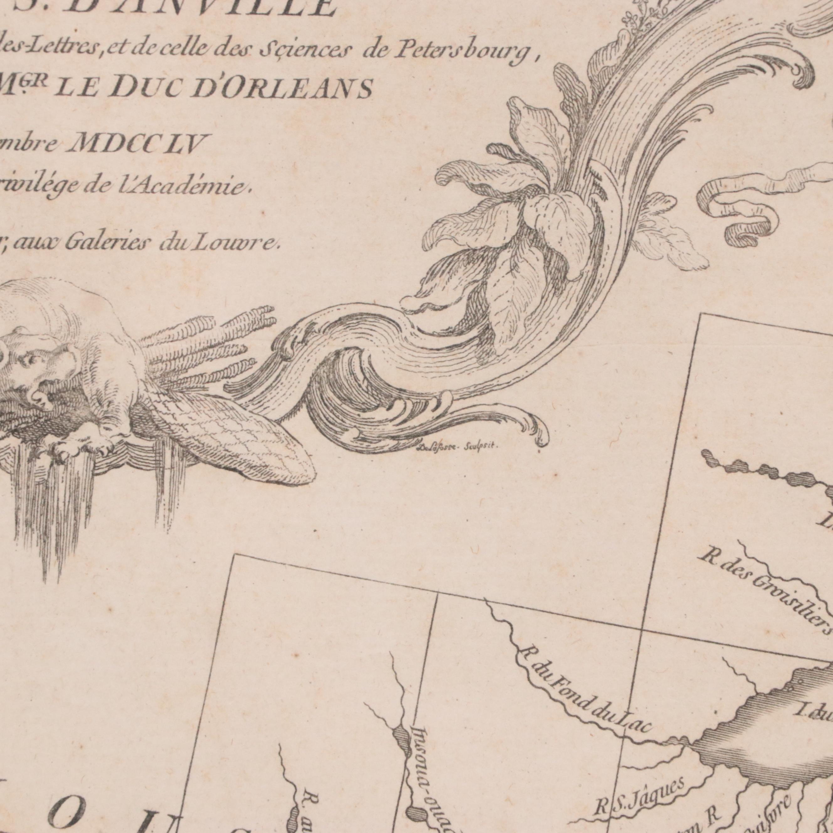 18th Century Jean-Baptiste Bourguignon d'Anville Map
