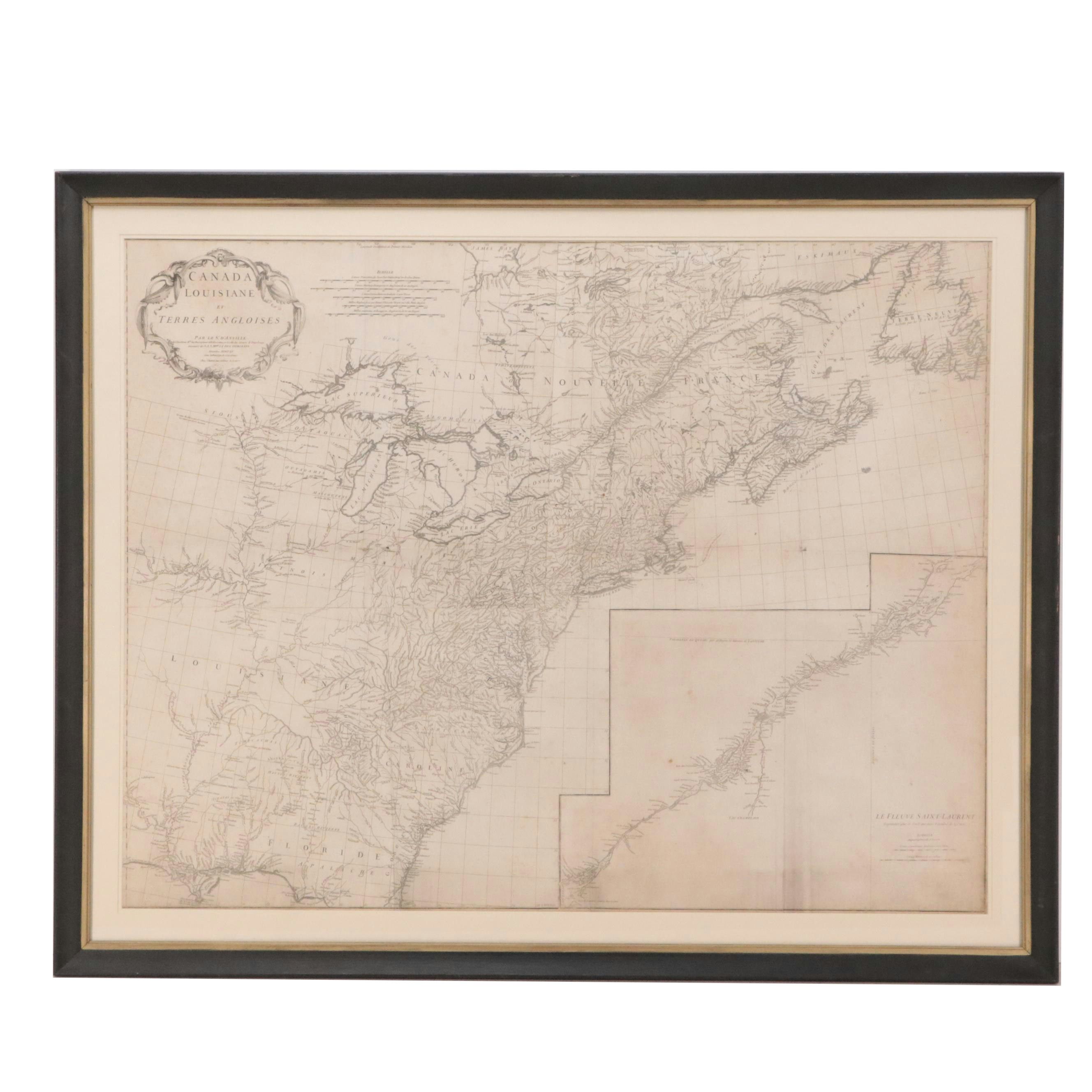 18th Century Jean-Baptiste Bourguignon d'Anville Map