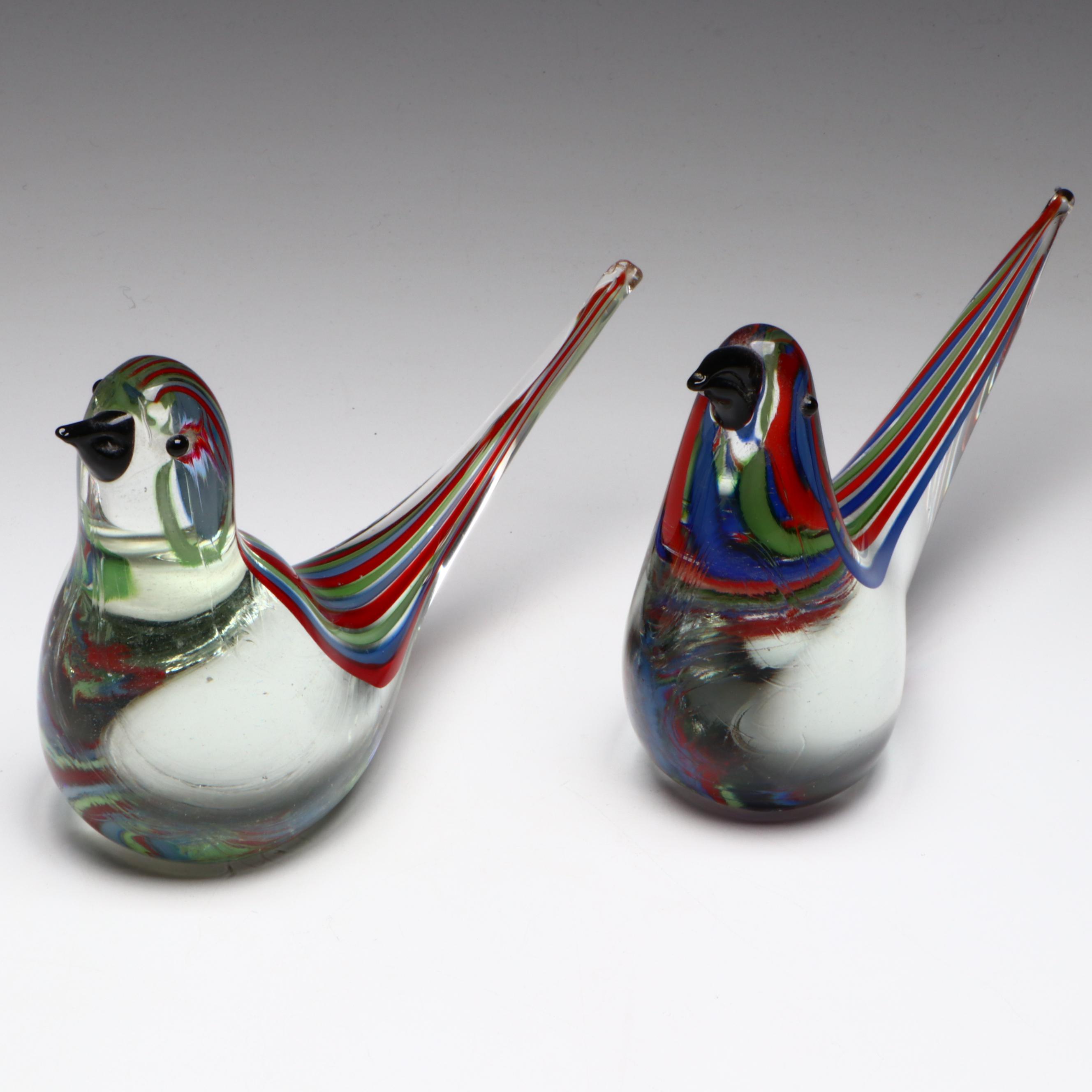 Murano Blown Glass Birds