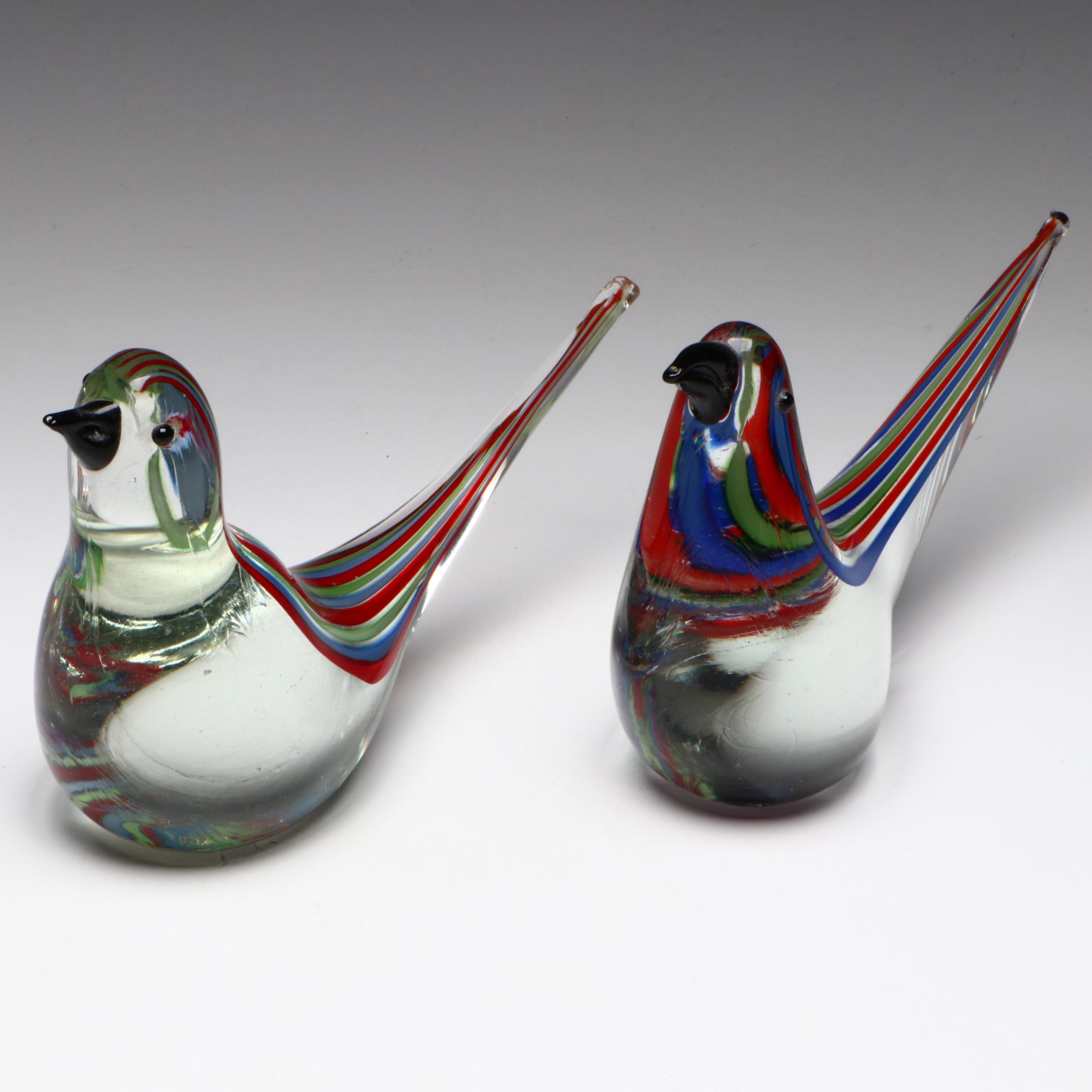 Murano Blown Glass Birds