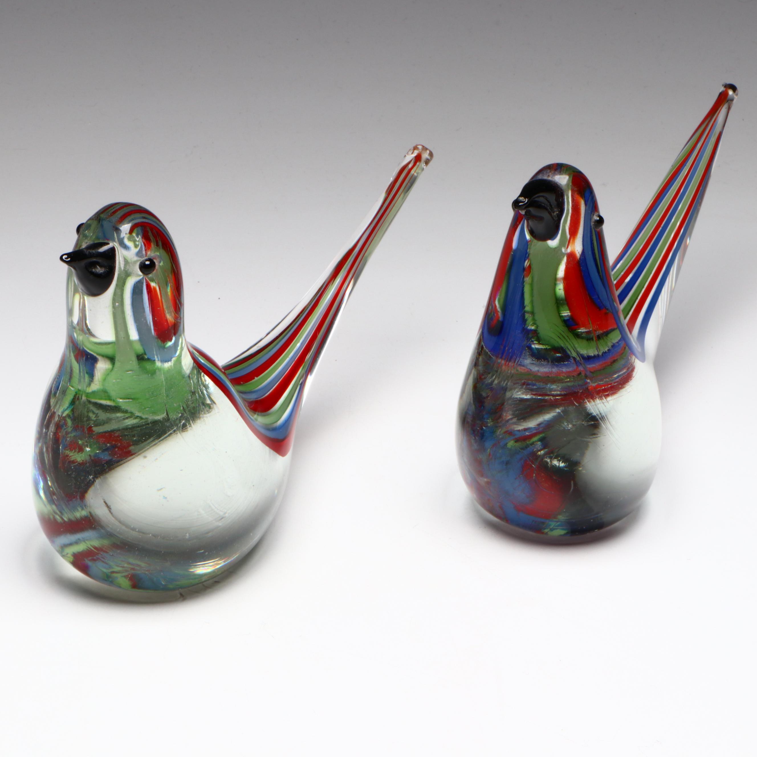 Murano Blown Glass Birds