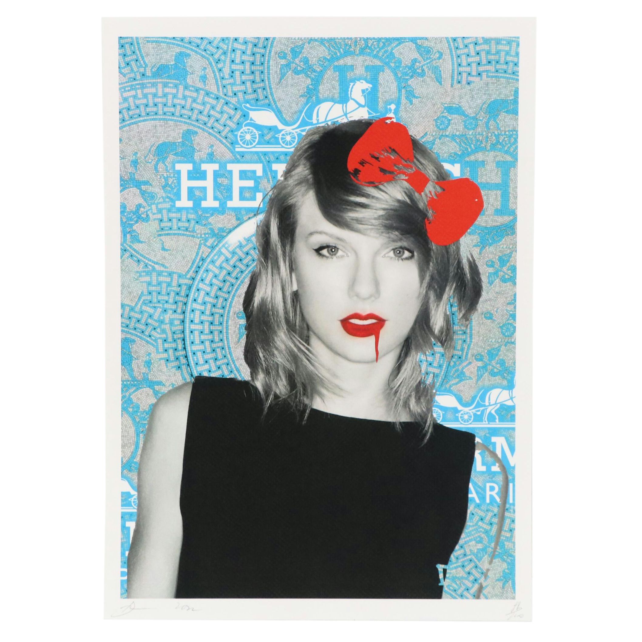 Death NYC Pop Art Digital Print of Taylor Swift x Hermès, 21st Century