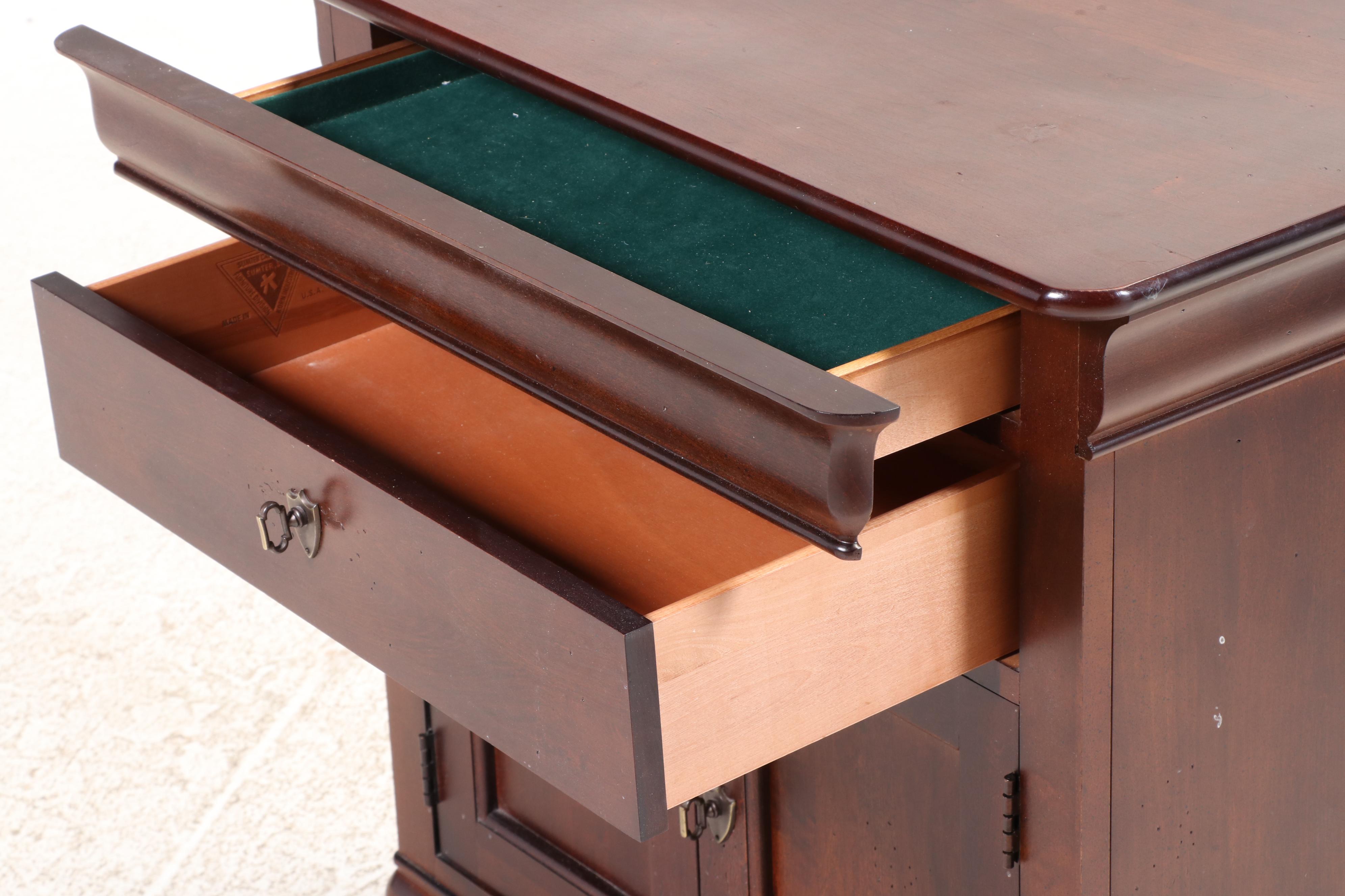 Sumter Cabinet Co. Louis Philippe Style Cherrywood-Stained Nightstand