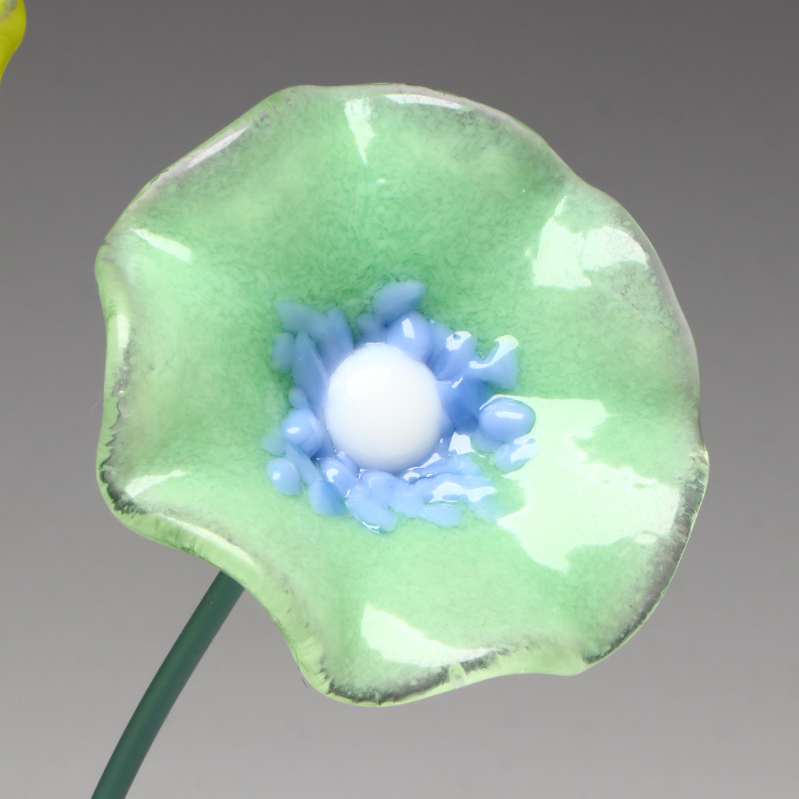 Blown Glass Poppy Arrangement