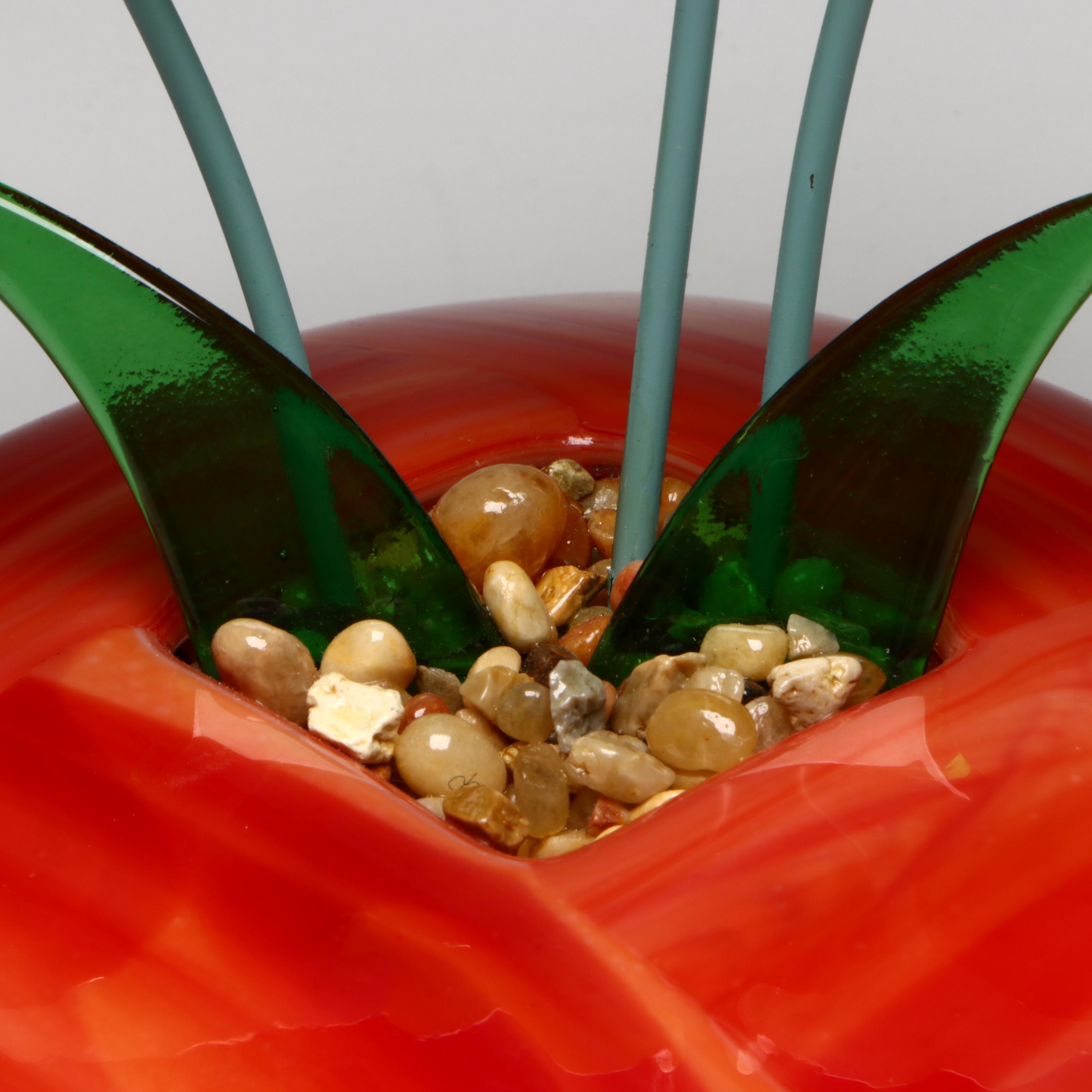 Blown Glass Poppy Arrangement