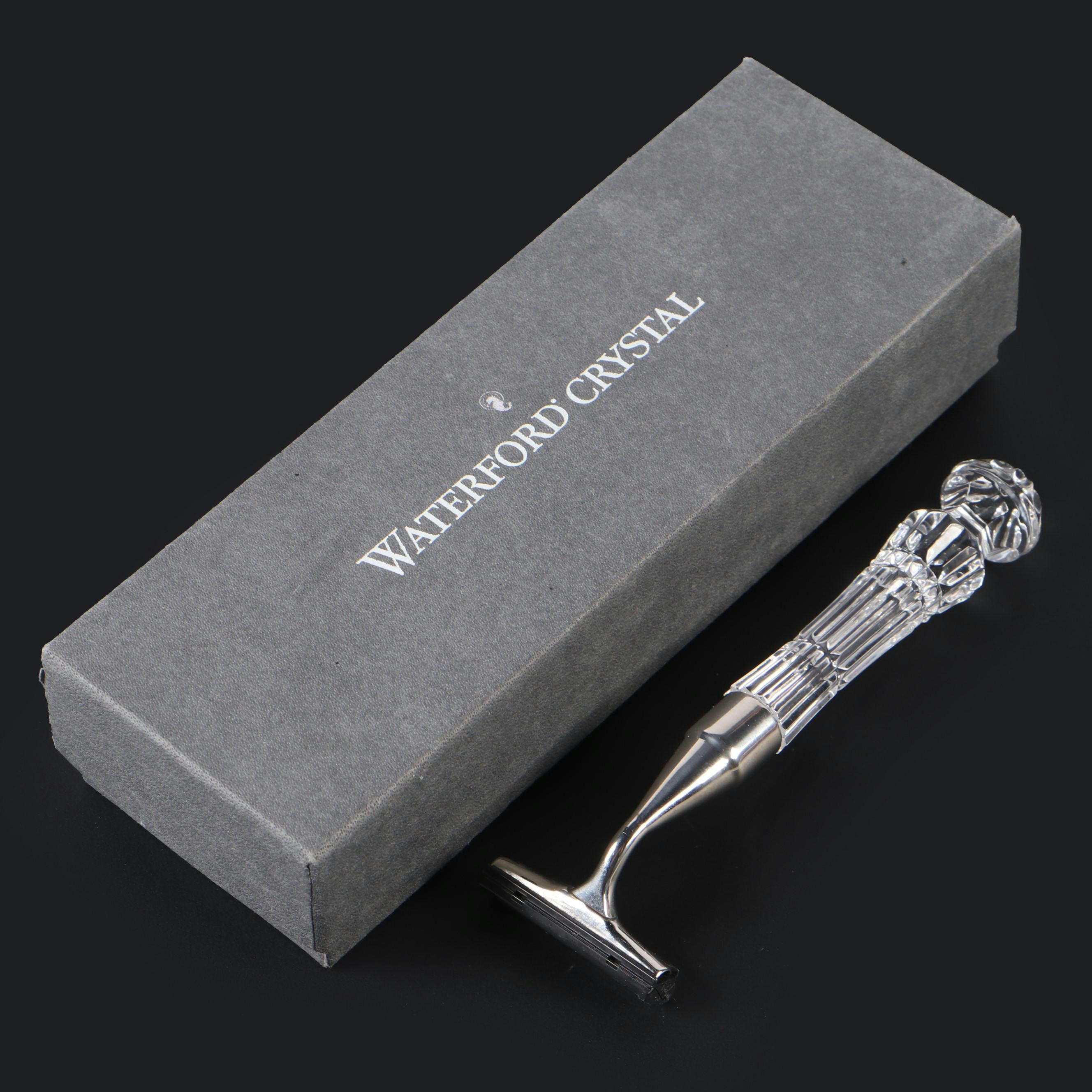 Waterford Crystal Stainless Steel Blade Razor with Crystal Handle