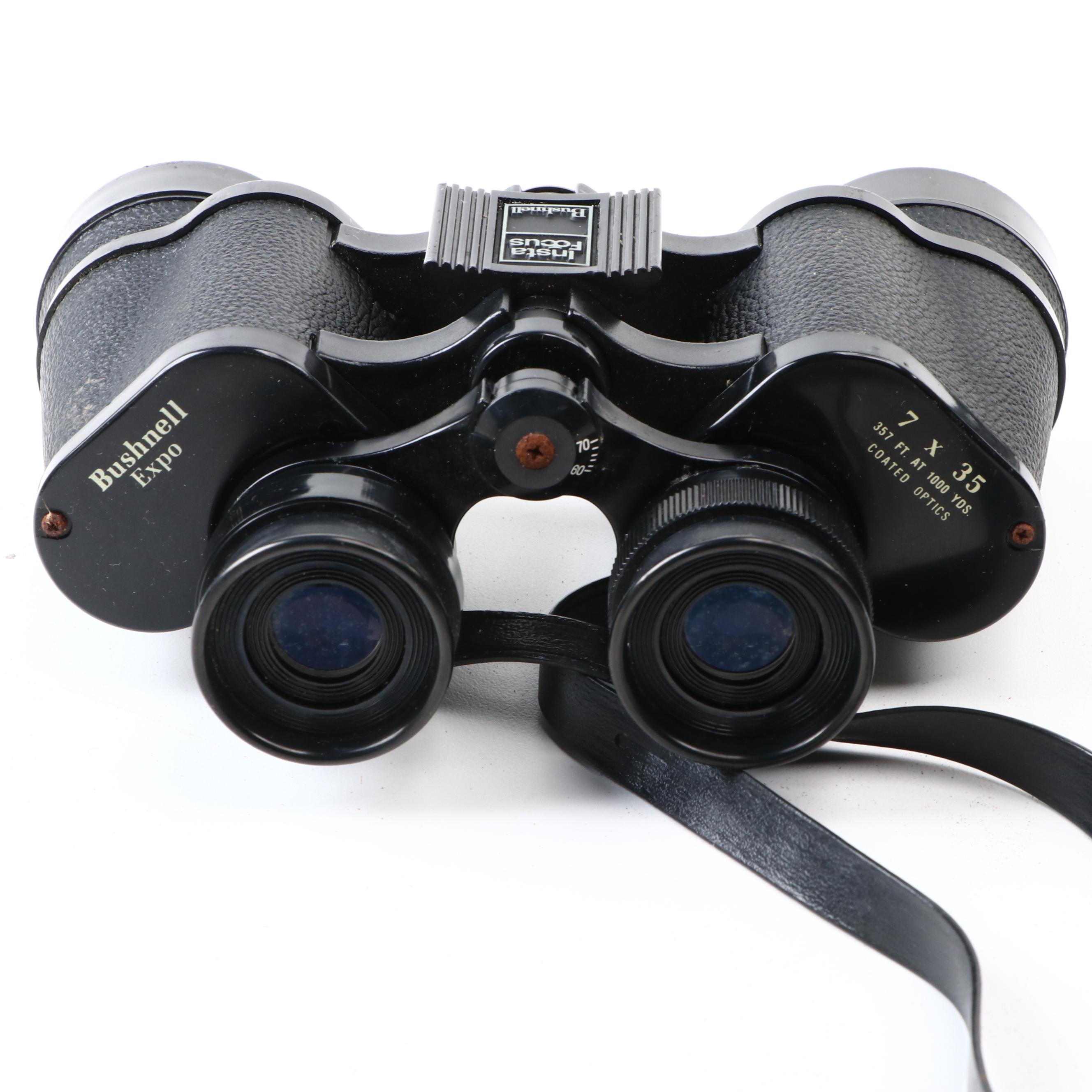 Bushnell "Sportview" and "Expo" Binoculars with Spyglass and Books EBTH