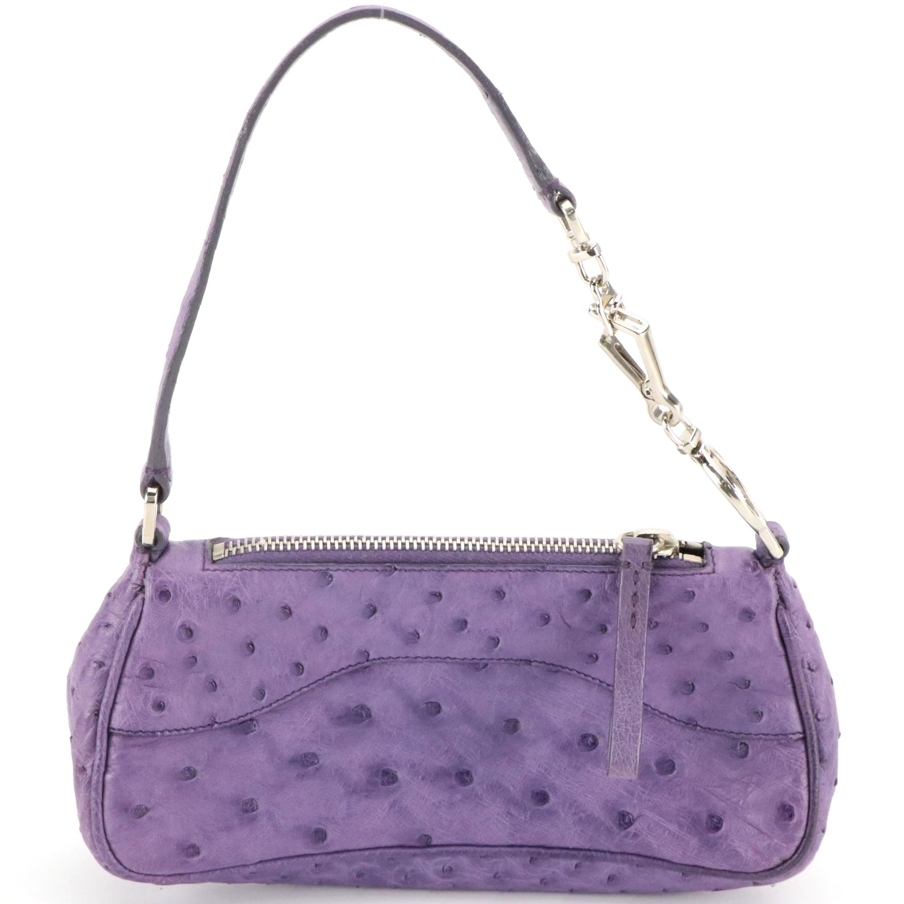 Prada Purple Ostrich Small Handbag