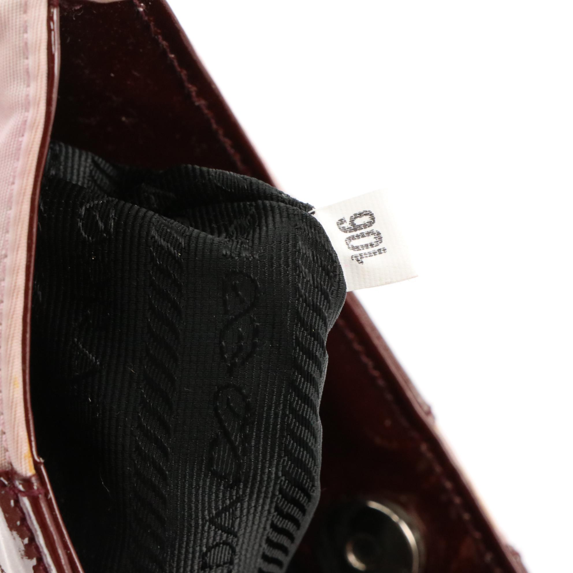 Prada Tessuto Nylon and Shimmery Patent Leather Handbag