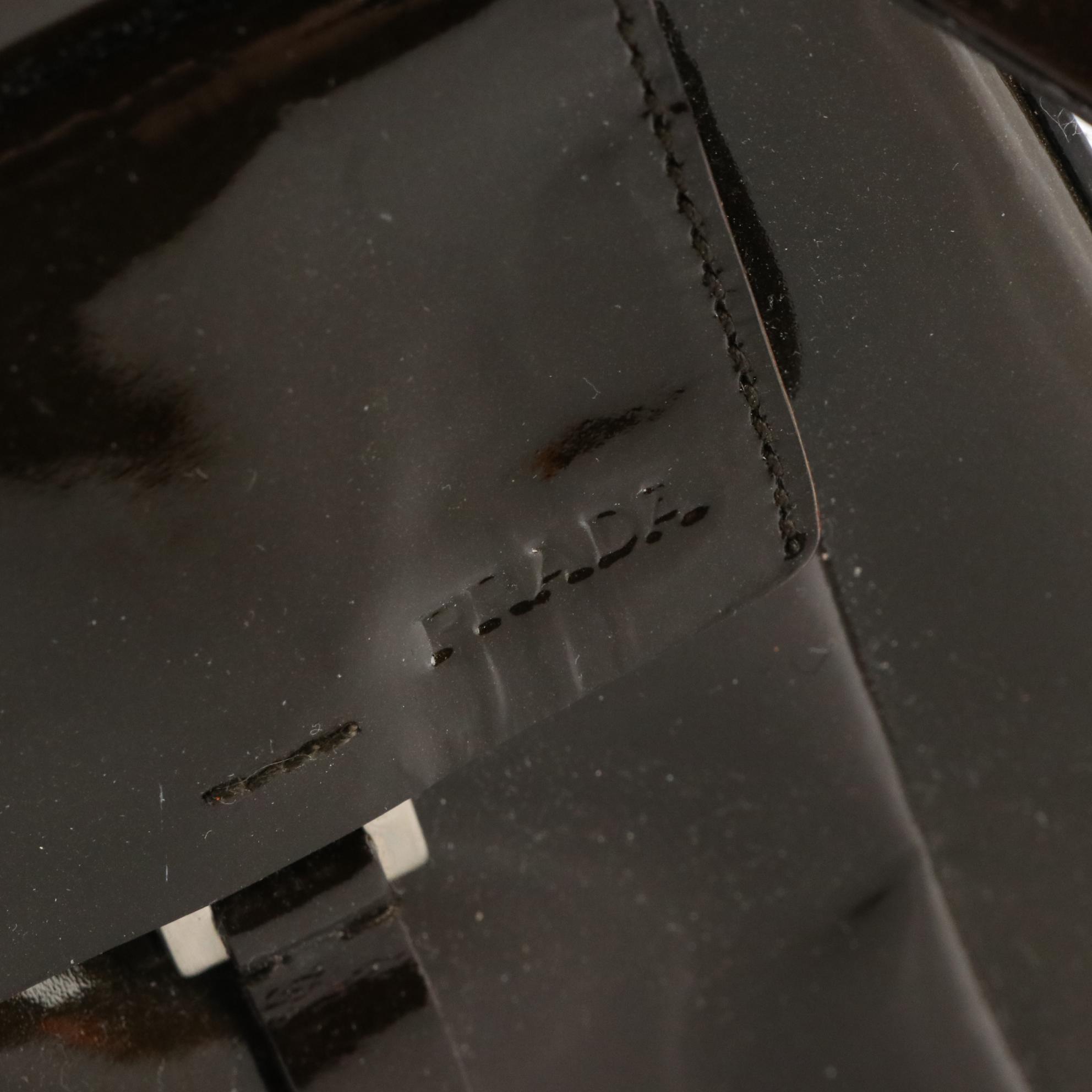 Prada Shimmery Patent Leather Shoulder Bag