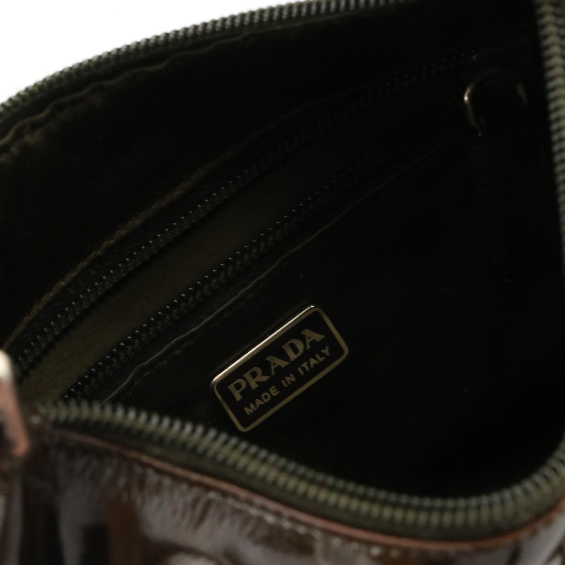 Prada Shimmery Patent Leather Shoulder Bag