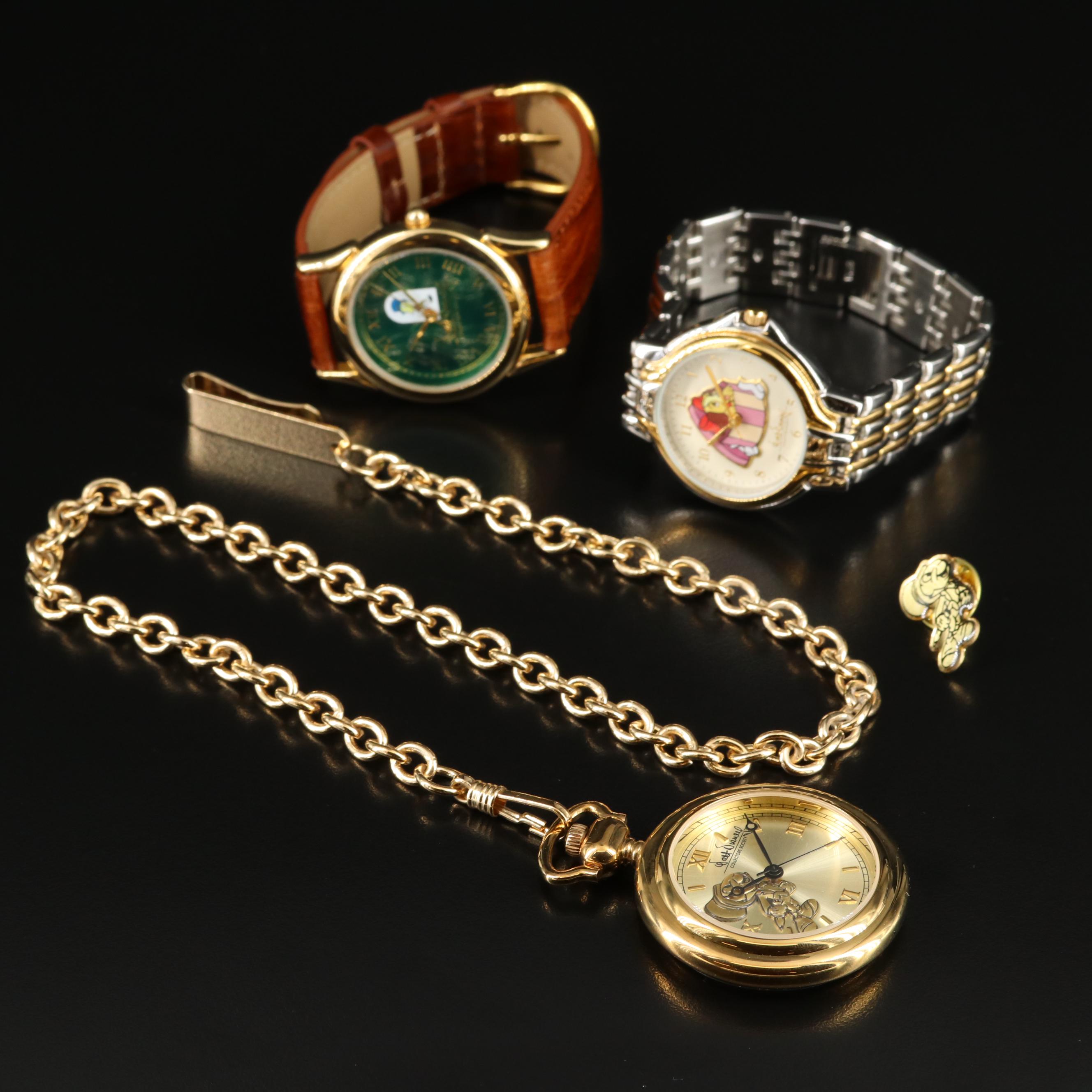 Walt Disney Collectors Society Quartz Watches and Pendant Watch by Fossil