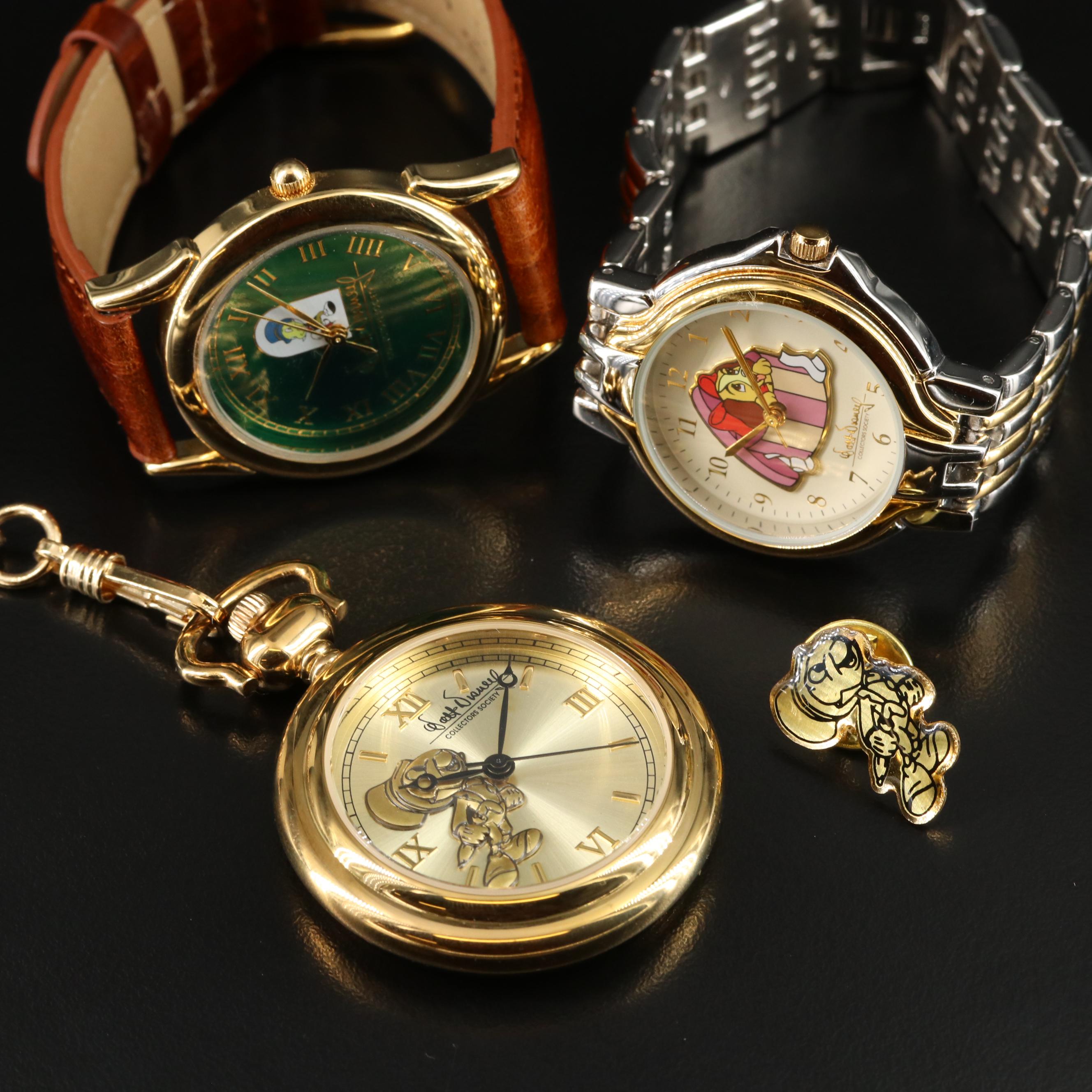 Walt Disney Collectors Society Quartz Watches and Pendant Watch by Fossil