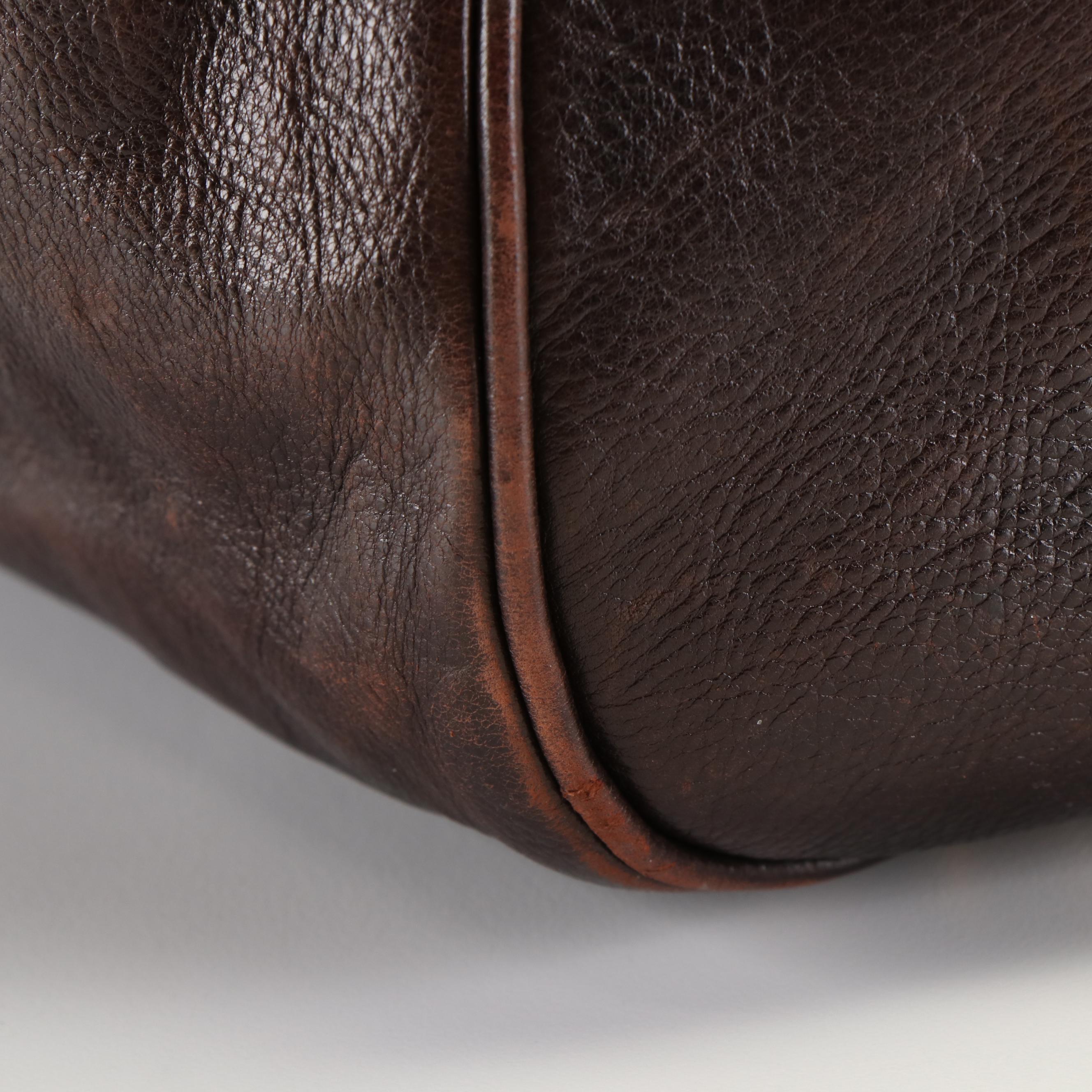 Prada Shoulder Bag in Brown Glacé Calf Leather