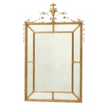 Adam Style Giltwood and Composite Beveled Edge Wall Mirror