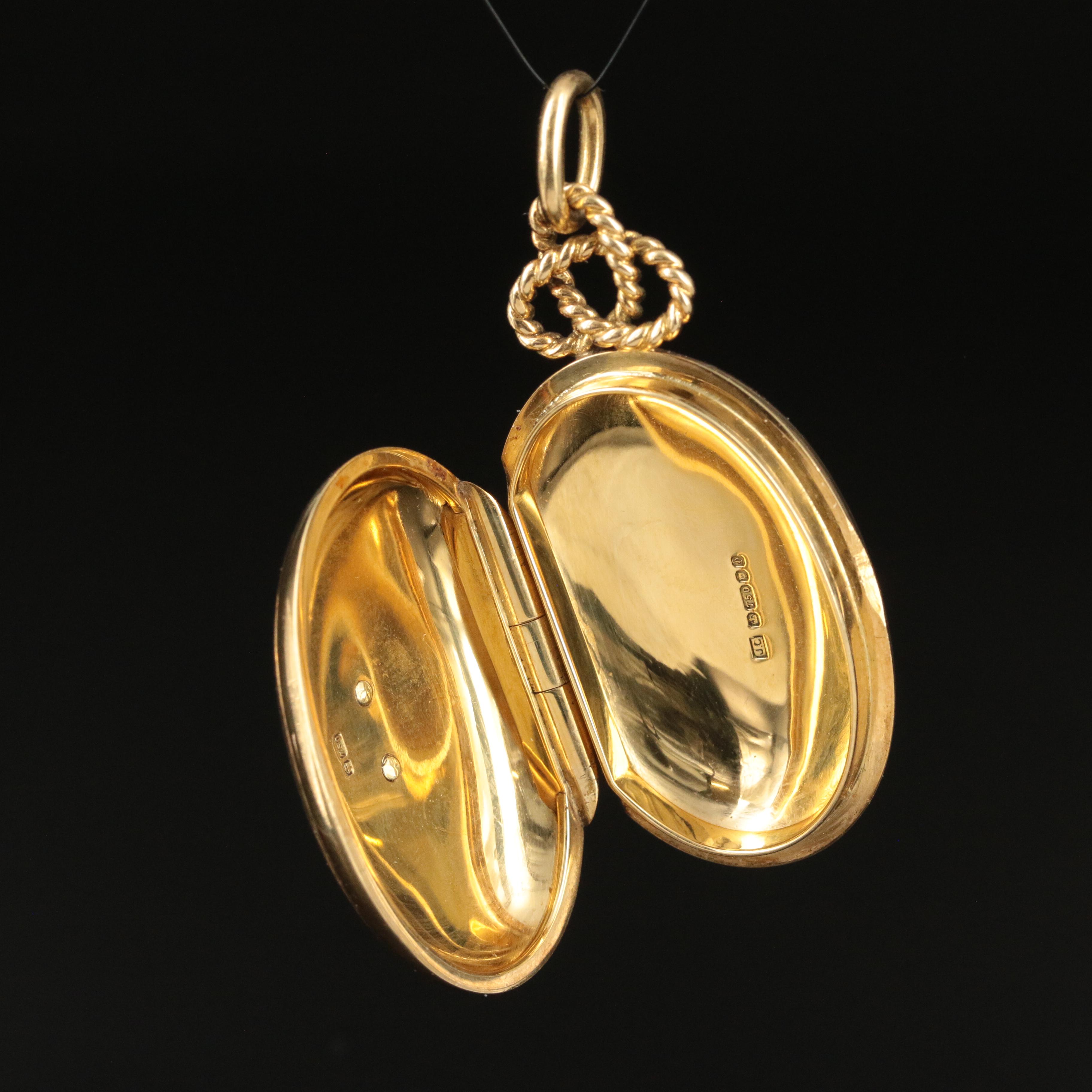 Cartier/Chess 18K, Platinum and Diamond Hand Engraved Perfumer Pendant