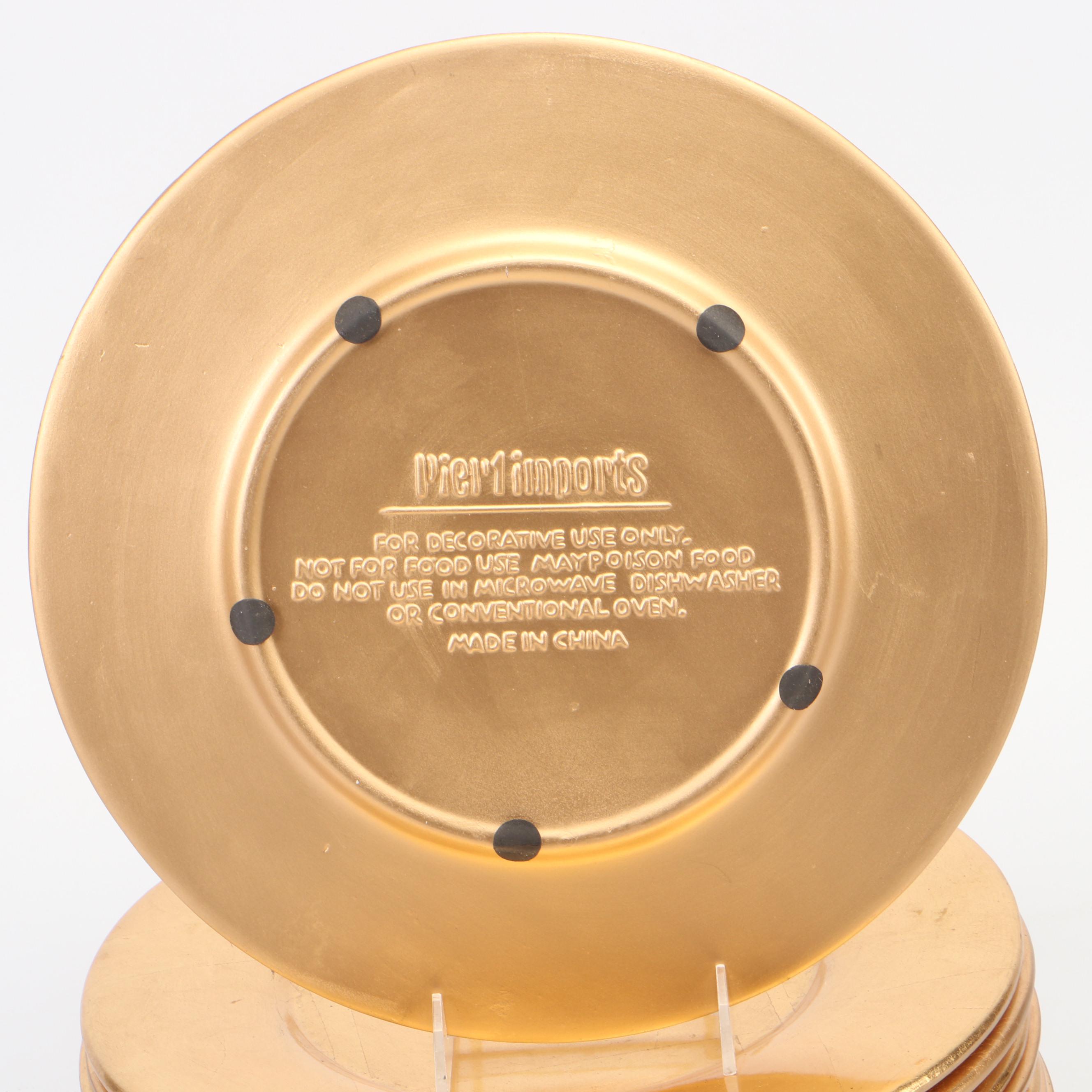 Pier 1 Imports Gilted Ceramic Chargers