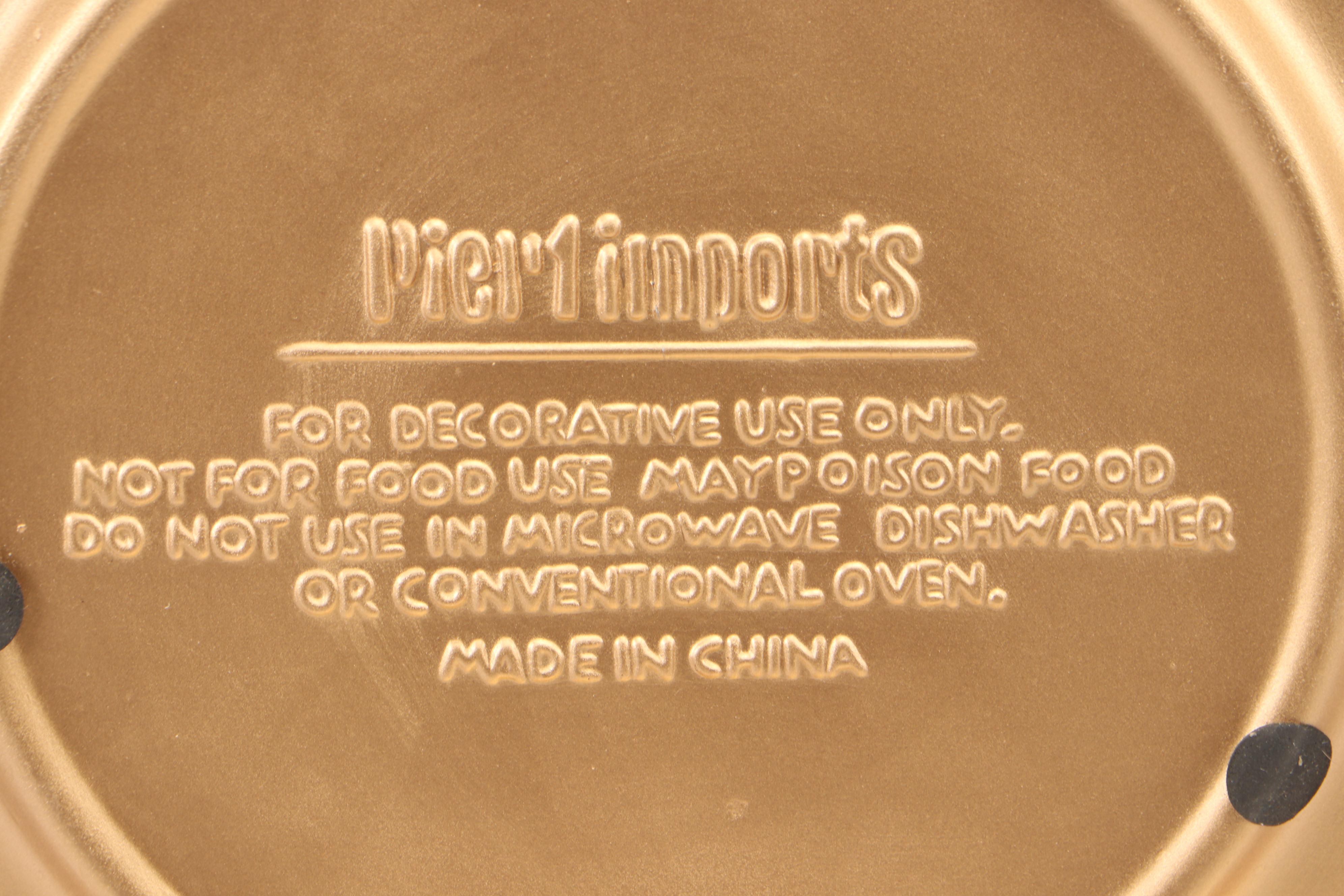 Pier 1 Imports Gilted Ceramic Chargers