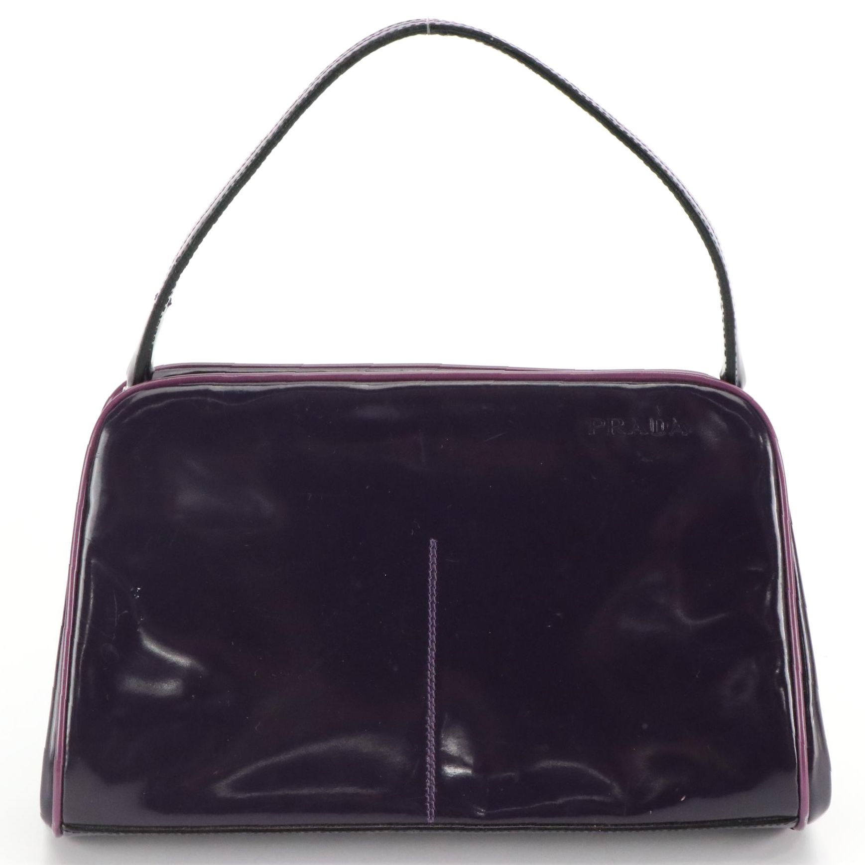 Prada Purple Patent Leather Handbag