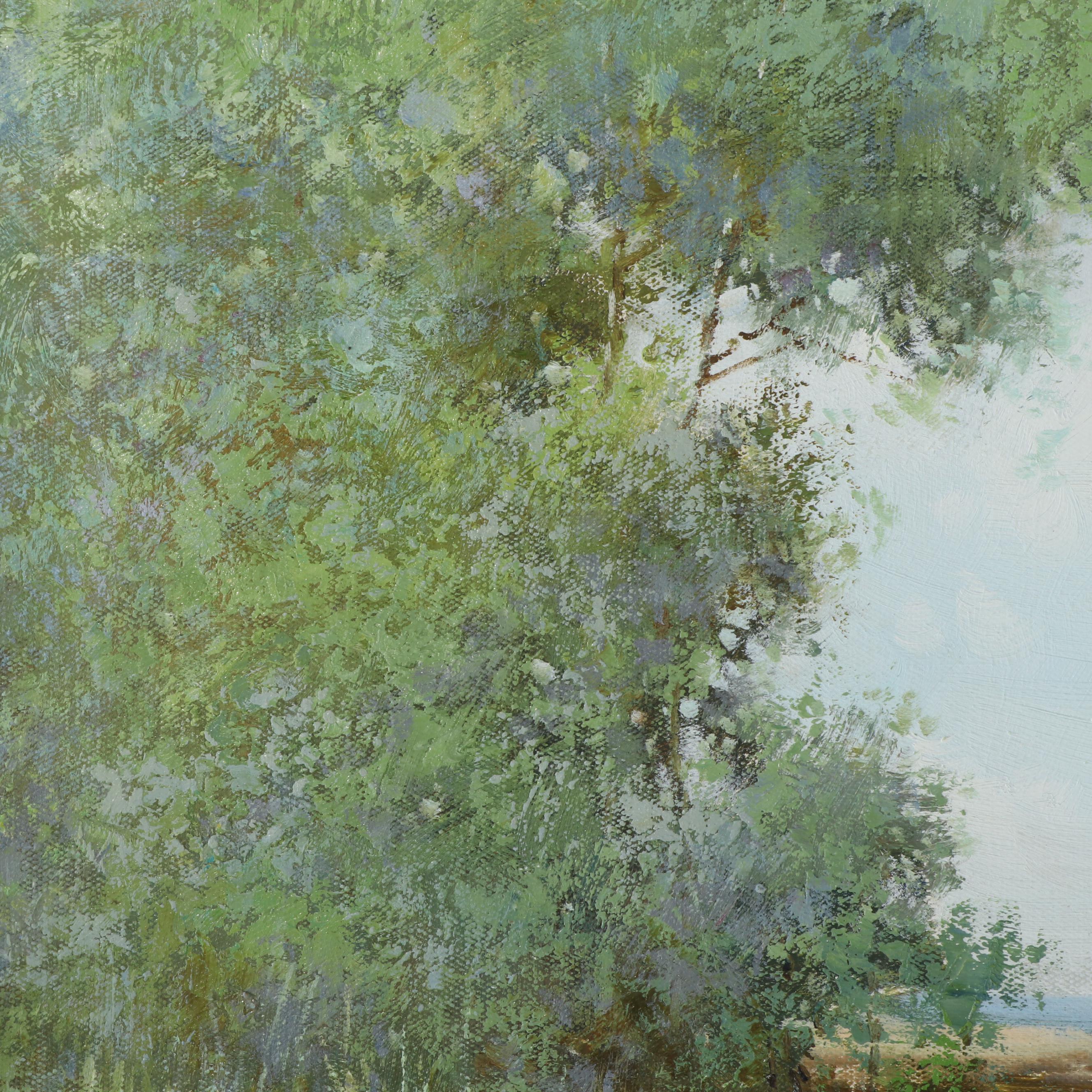 Kingston Marsh Landscape Oil Painting, 21st Century