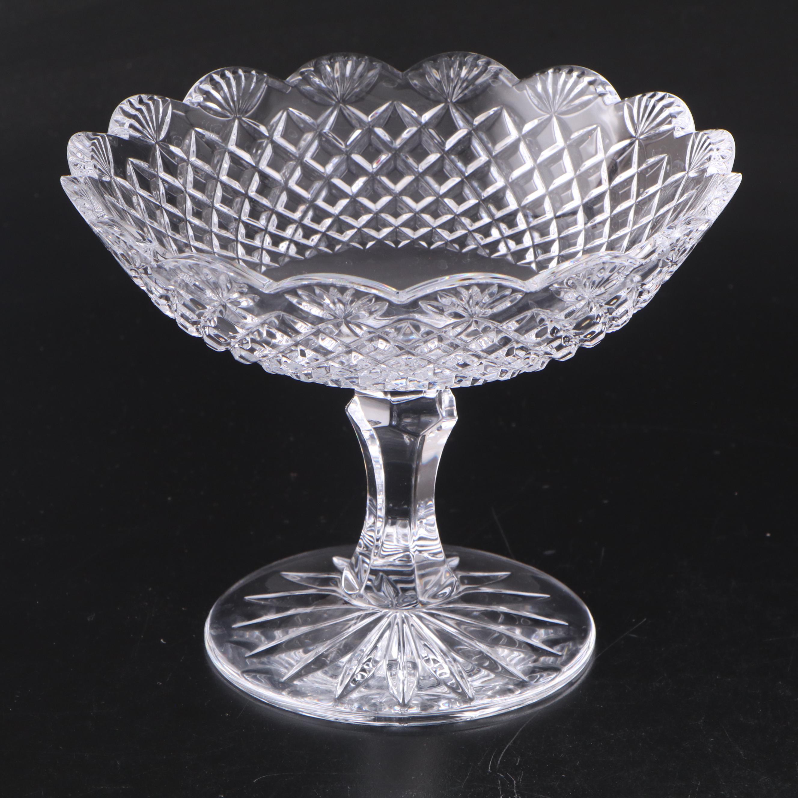 Waterford Crystal "Emily" Footed Compote with "Lismore" and Other Tableware