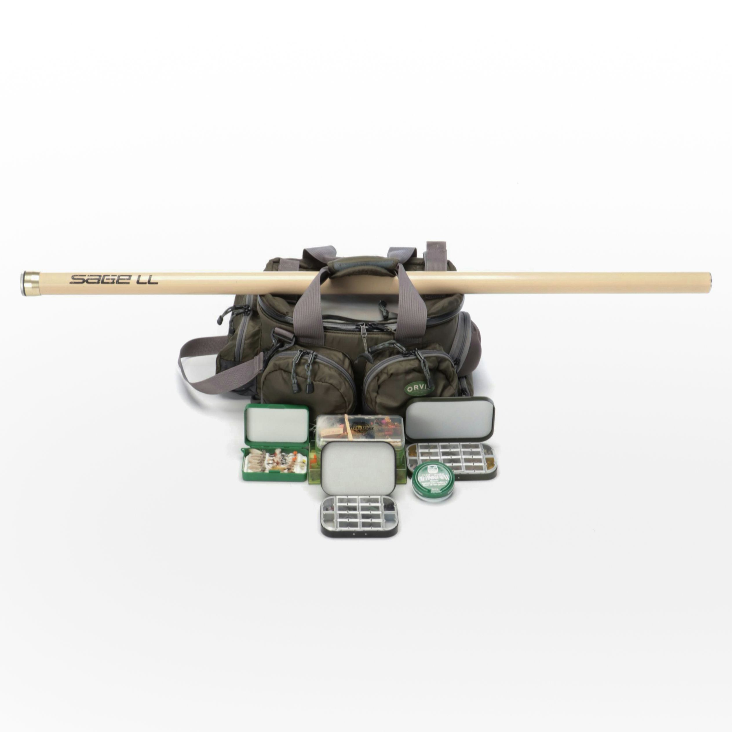 Sage Fly Rod Tube with Richard Whealey and Other Flies, Wax and More