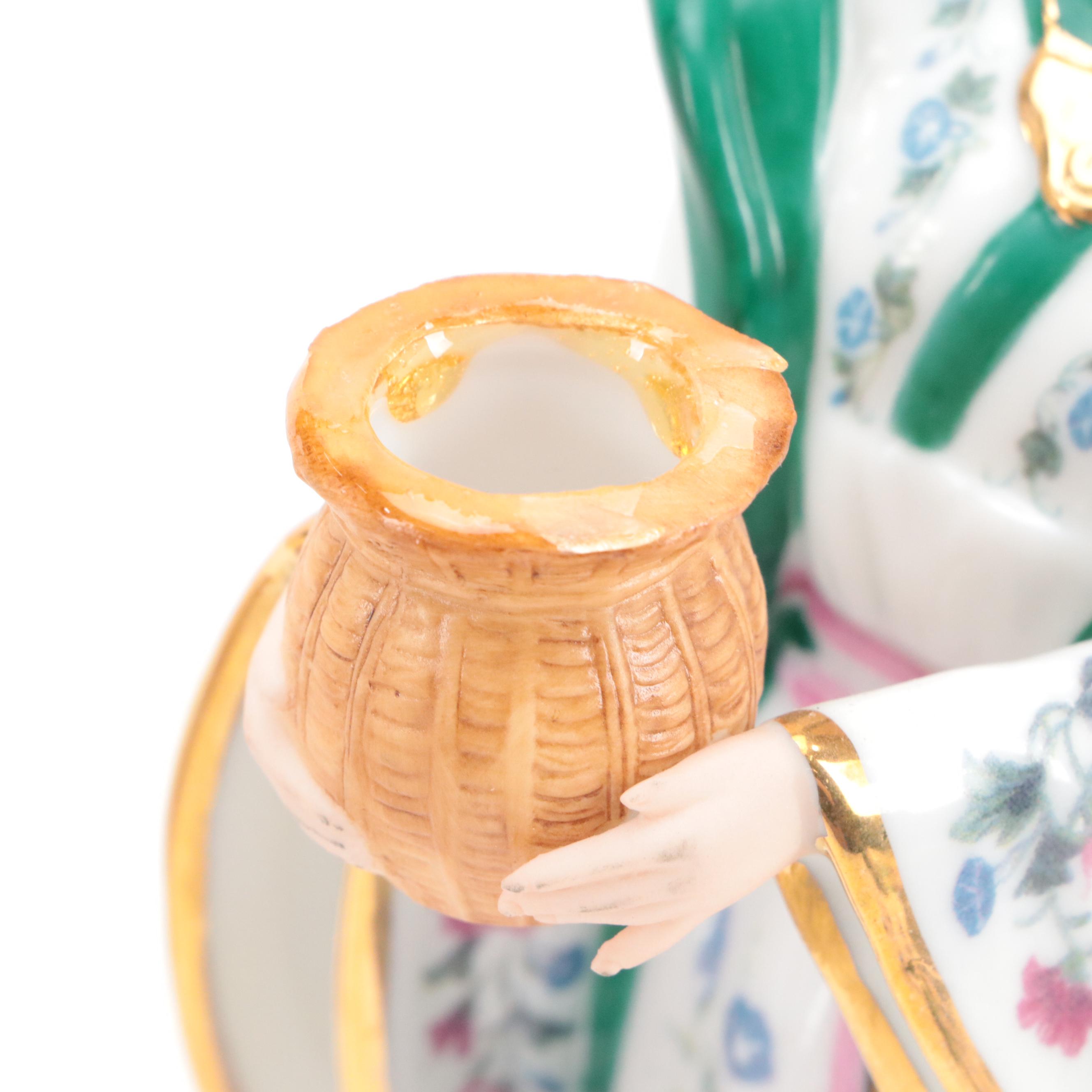 Lena Liu for Danbury Mint "Rose Princess" and "Iris Princess" Ceramic Figurines