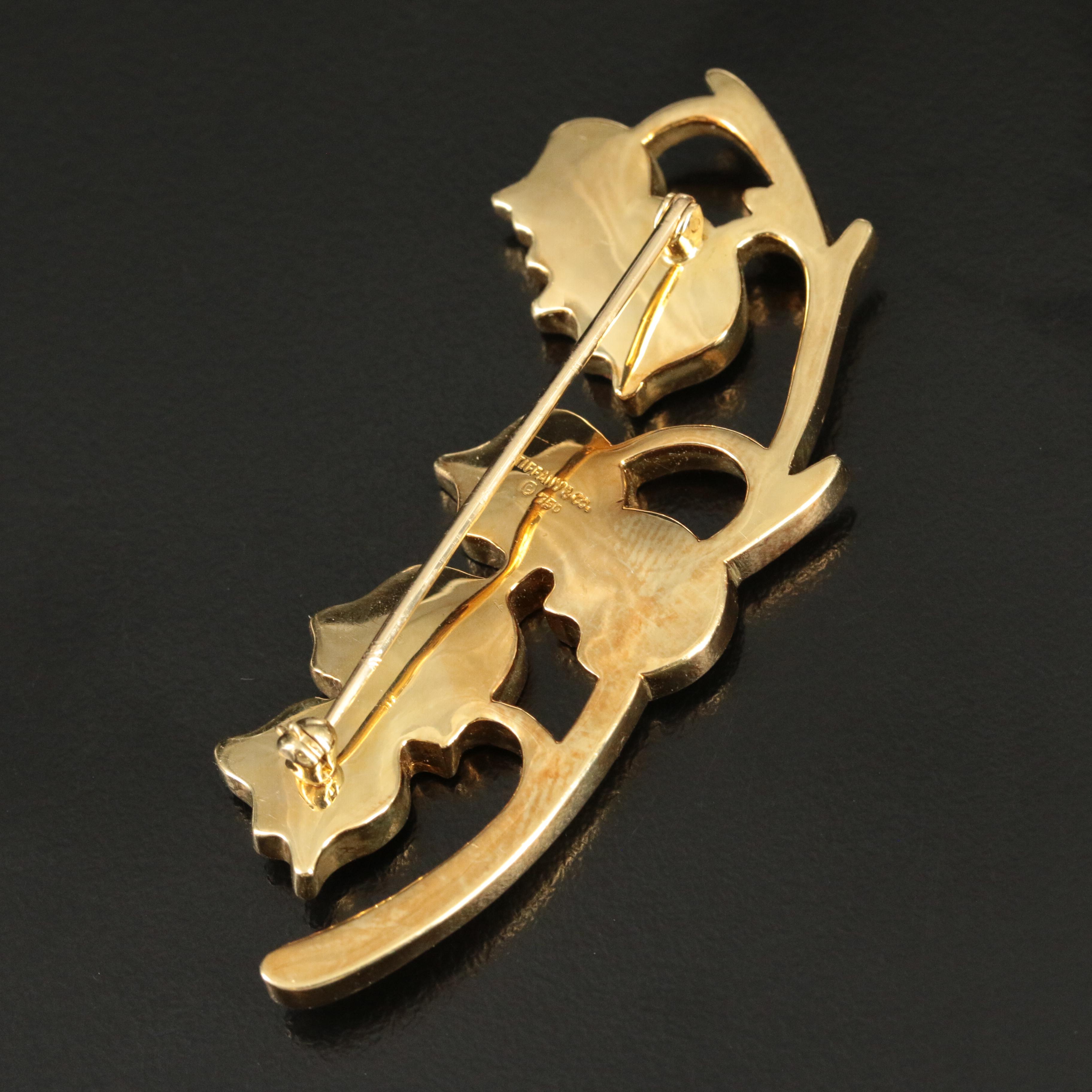 Tiffany & Co. 18K and Mother-of-Pearl Lily of the Valley Brooch