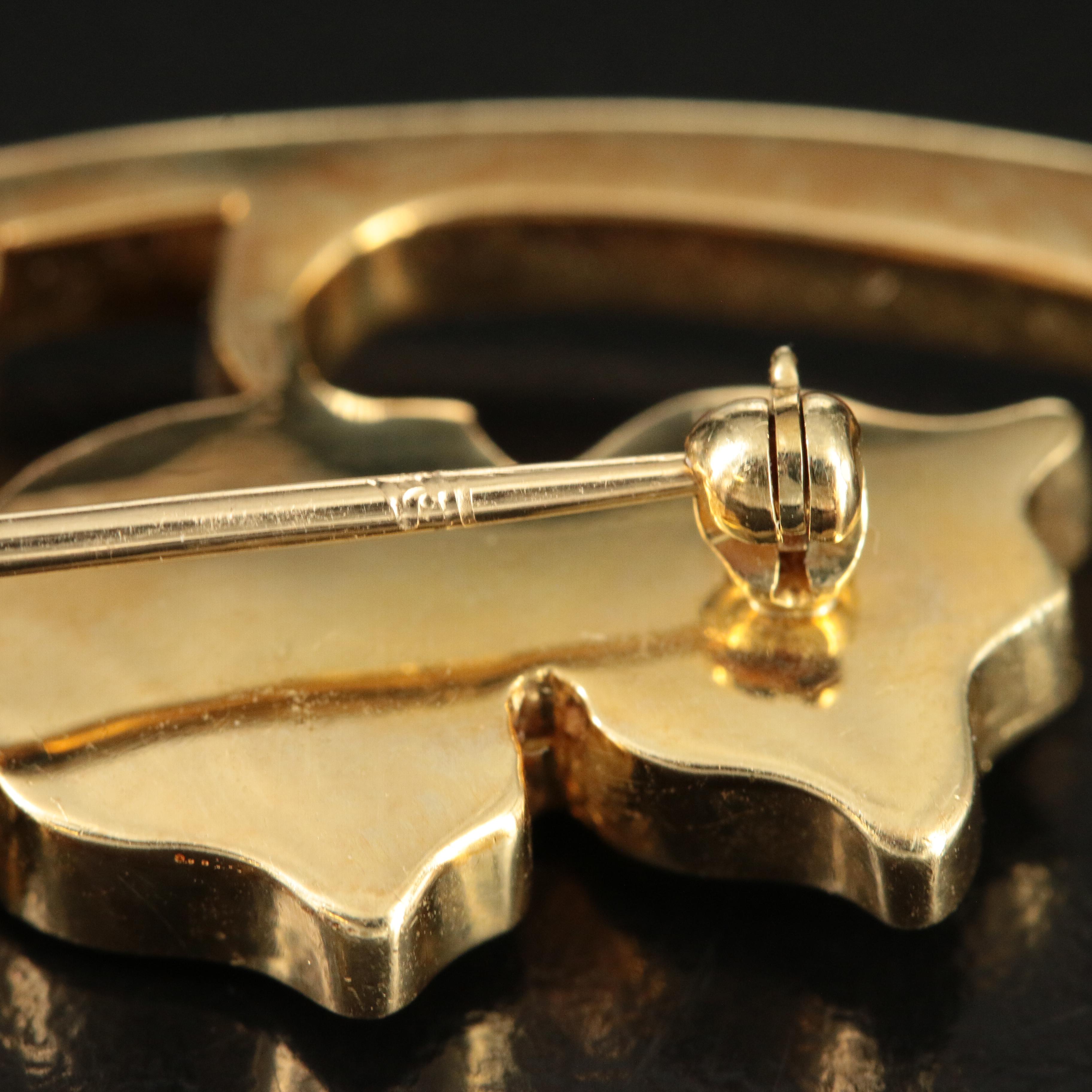 Tiffany & Co. 18K and Mother-of-Pearl Lily of the Valley Brooch