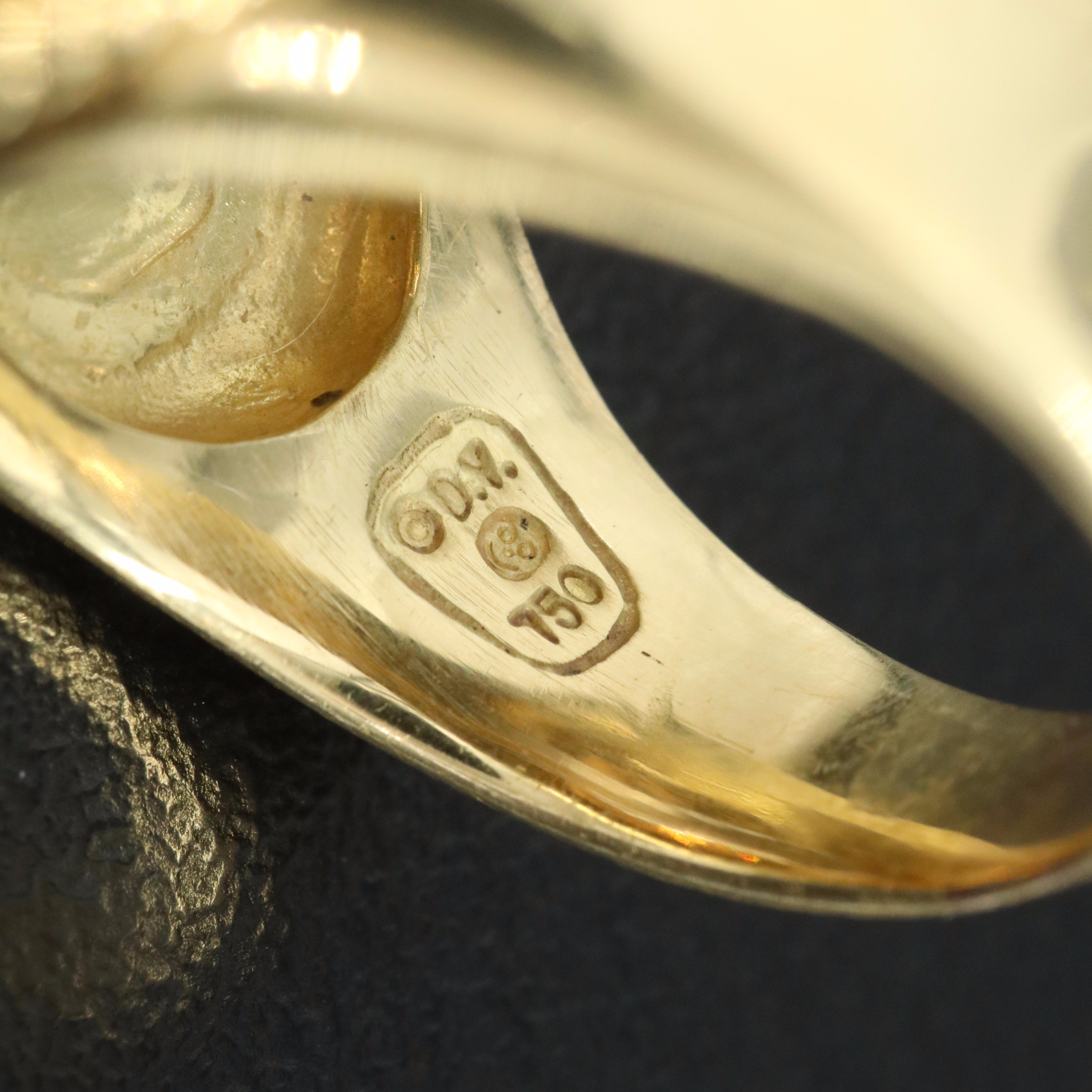 David Yurman "Albion" 18K Smoky Quartz and Diamond Ring