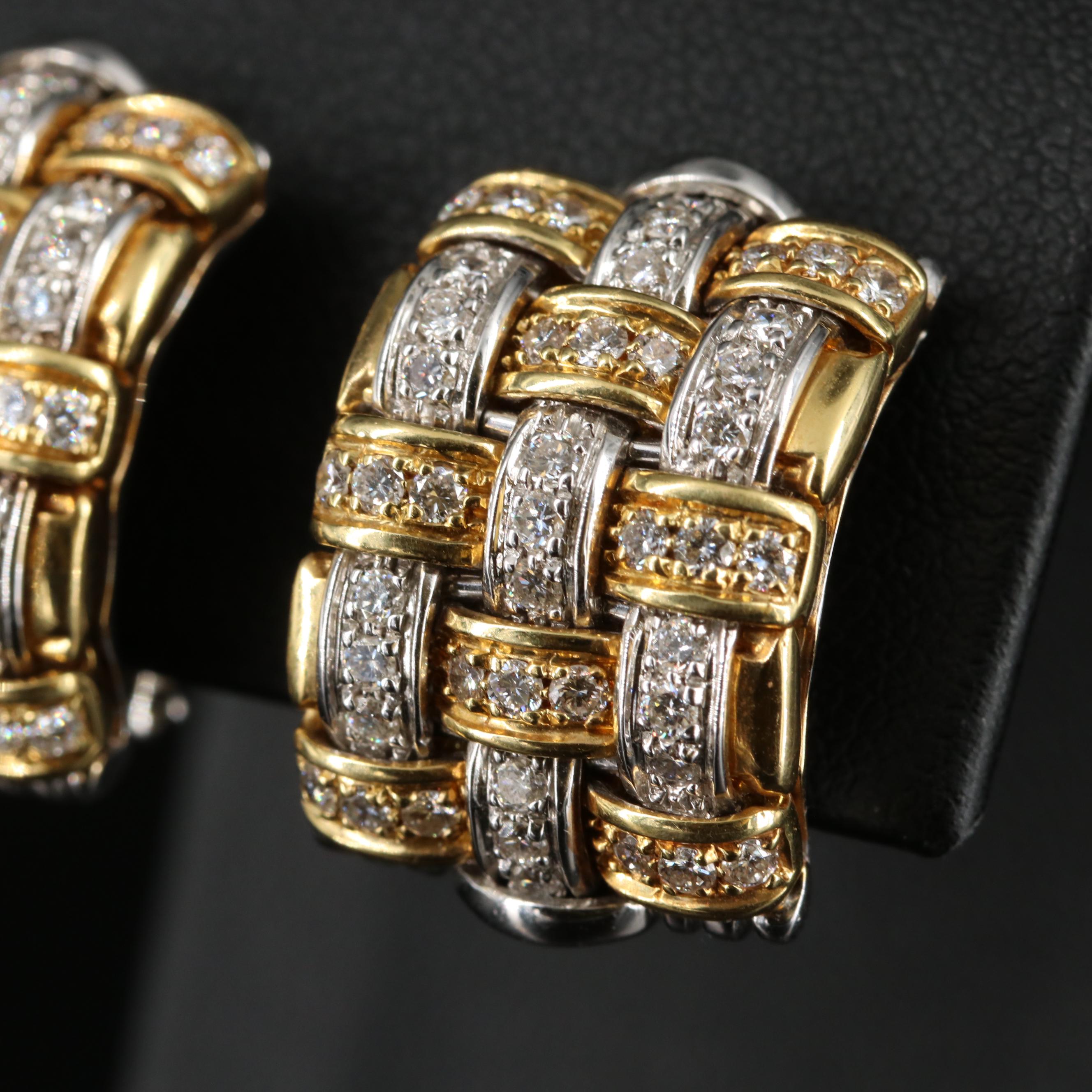 Roberto Coin "Appassionata" 18K 1.77 CTW Diamond Earrings