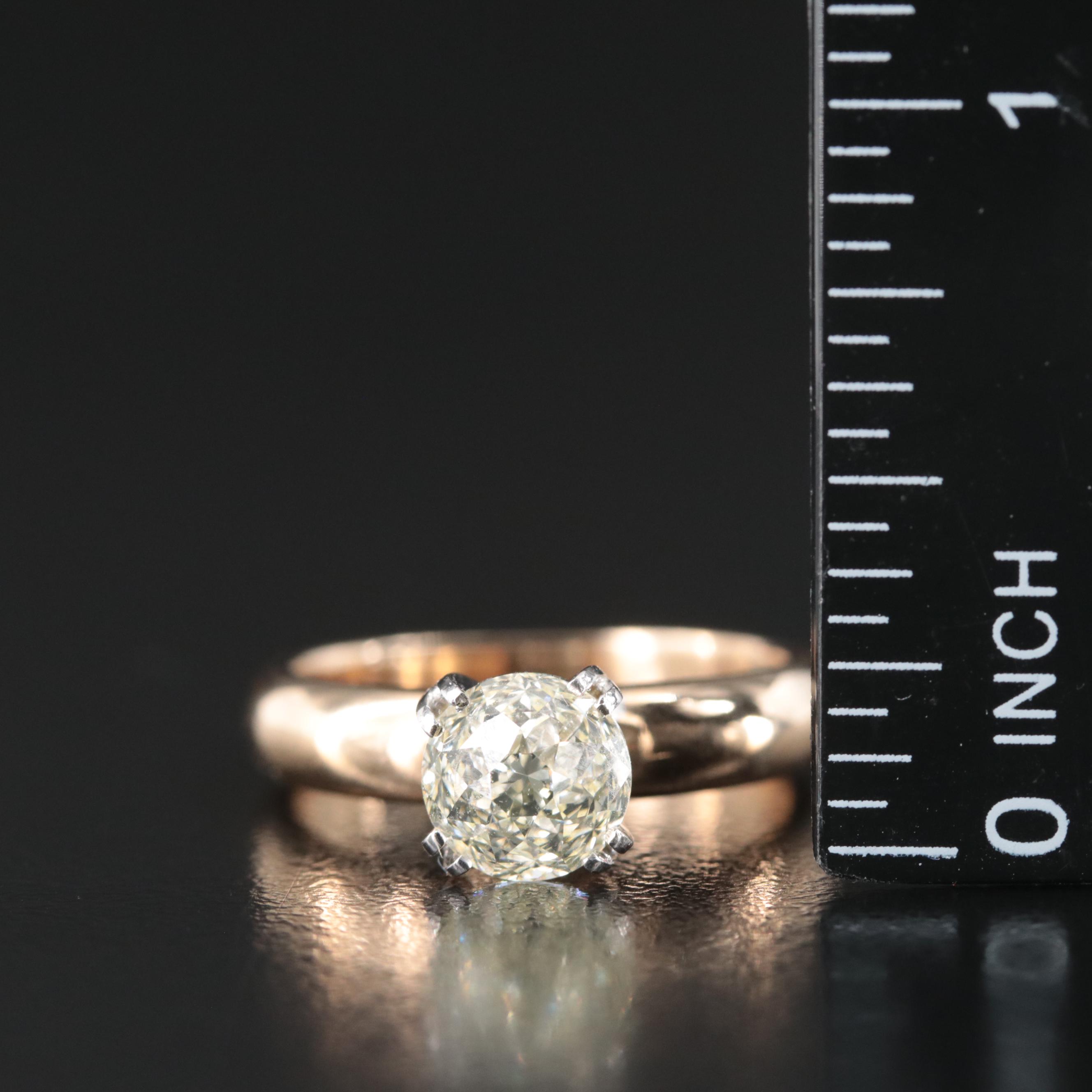 14K 2.19 CT Crown of Light Diamond Solitaire Ring with Online IGI Report