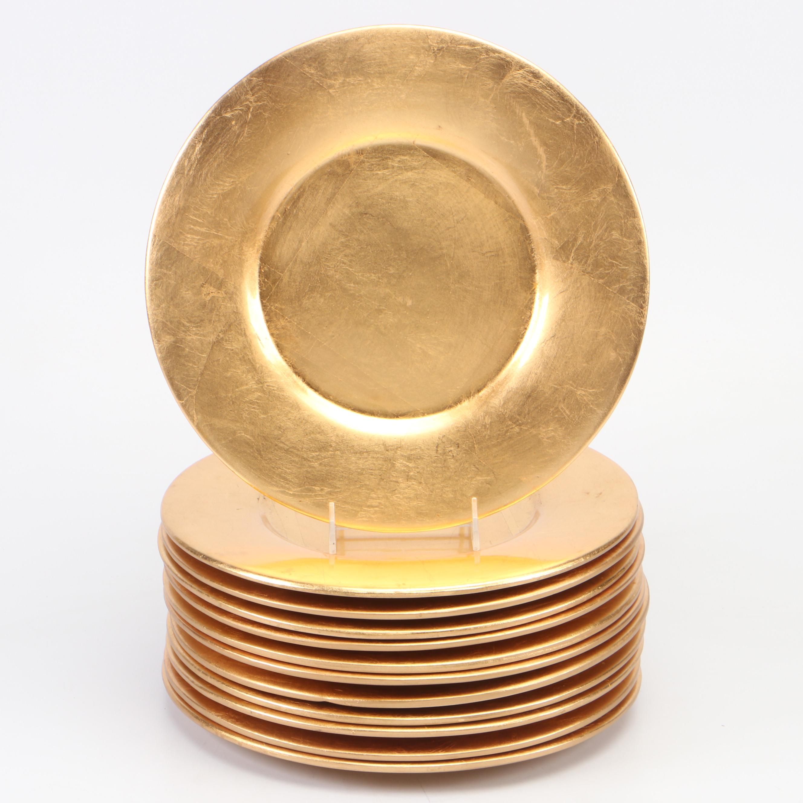 Pier 1 Imports Gilted Ceramic Chargers