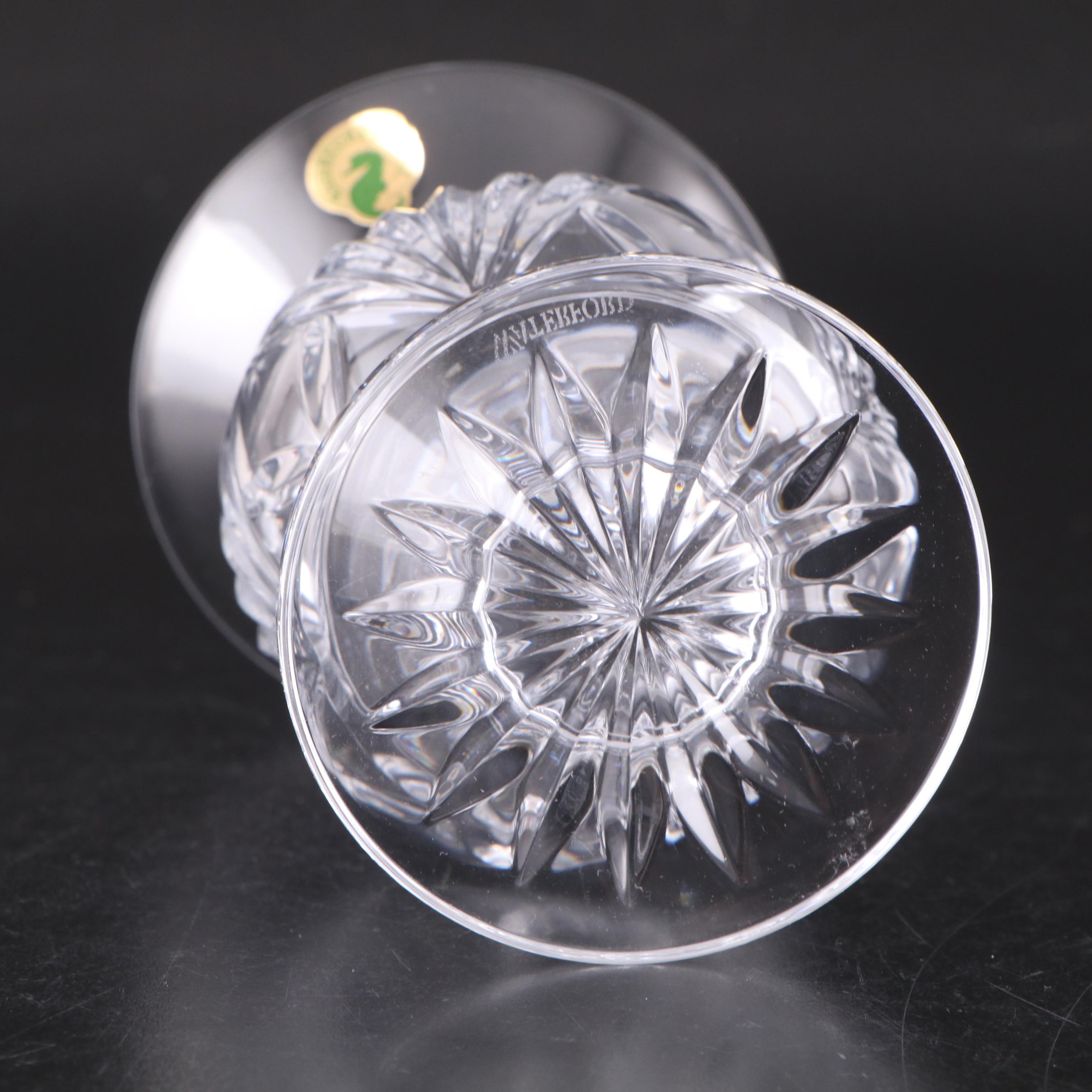 Waterford Crystal "Lismore" Rose Bowl with "Glandore" and "Marcella" Vases