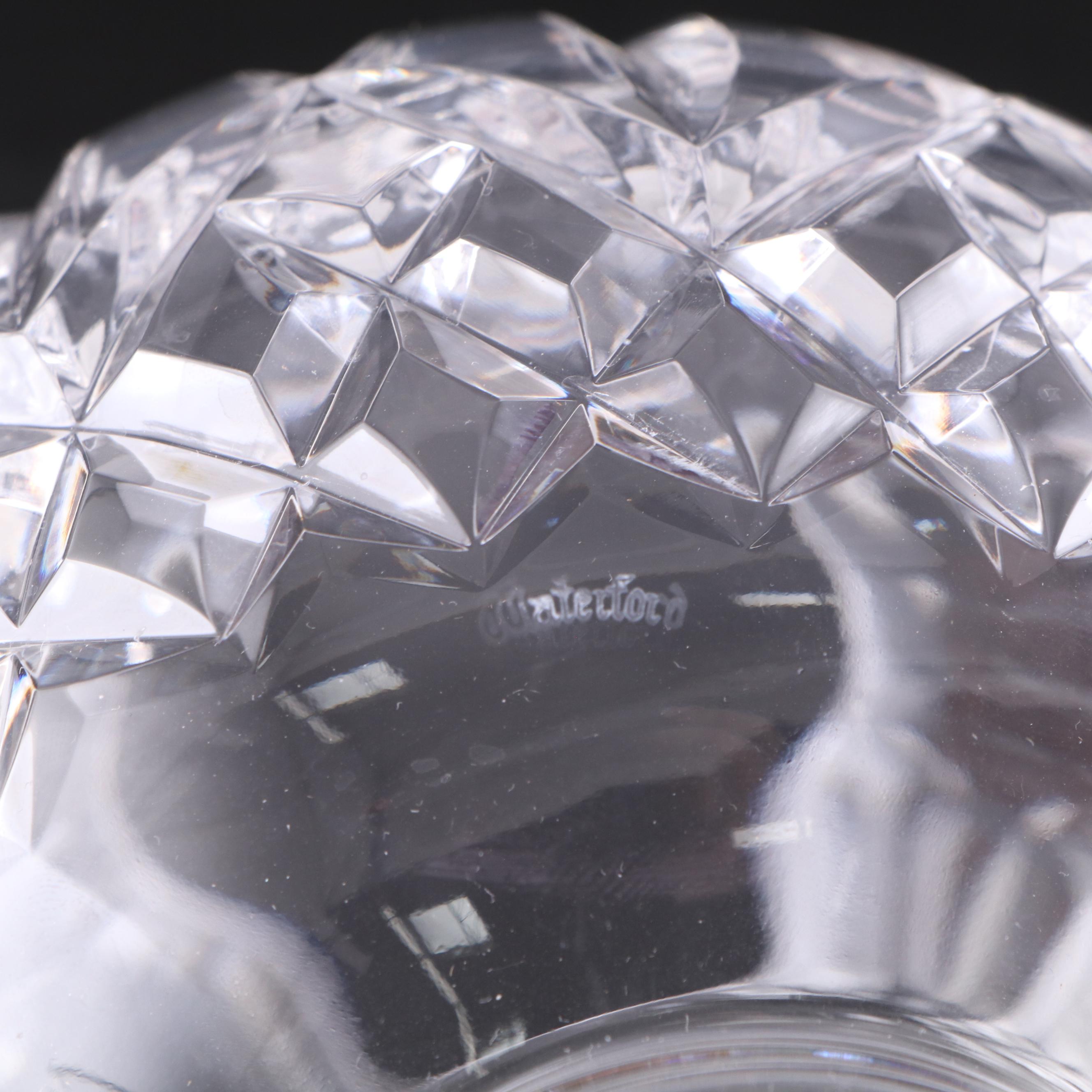 Waterford Crystal "Lismore" Rose Bowl with "Glandore" and "Marcella" Vases