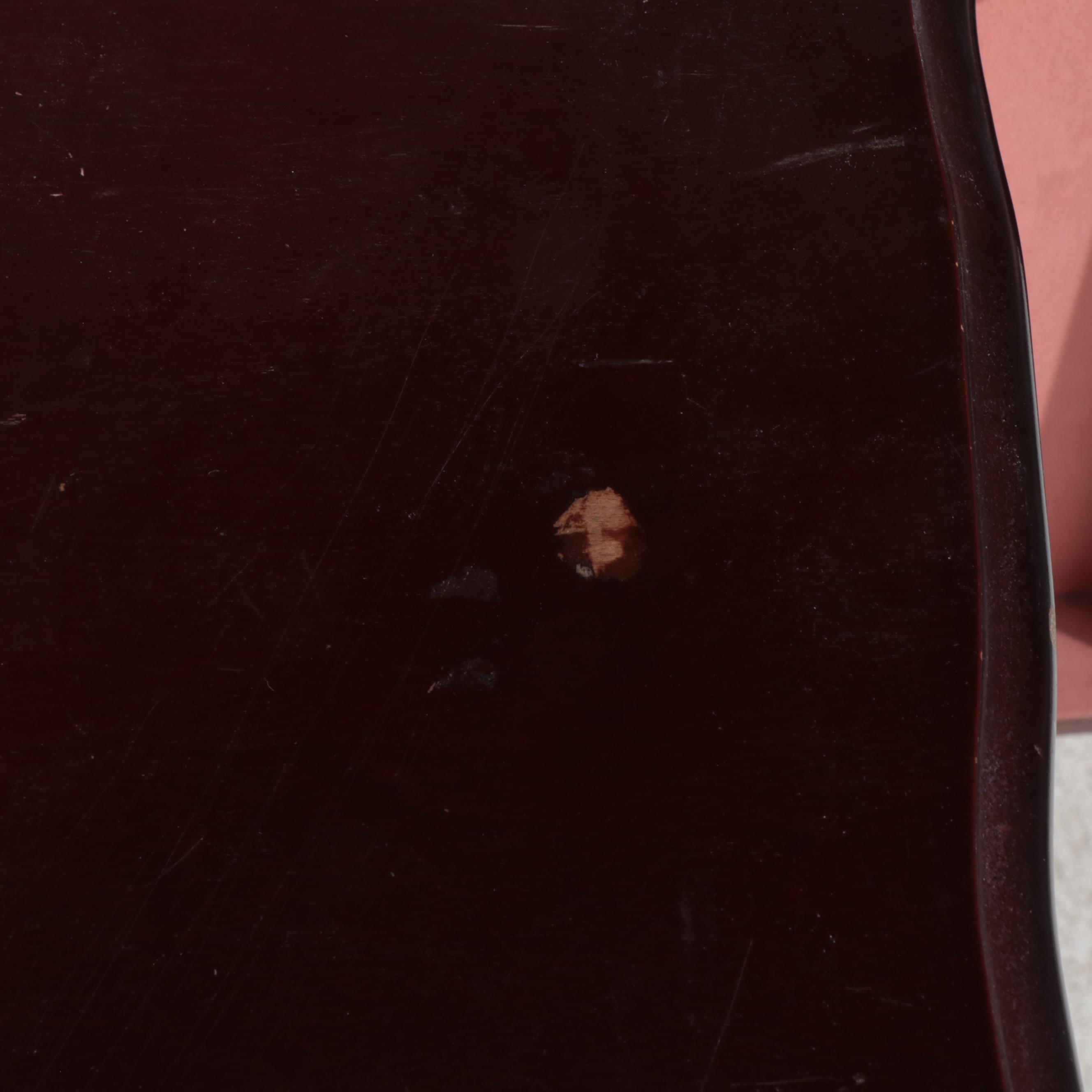 Queen Anne Style Mahogany Finish Jewelry Armoire